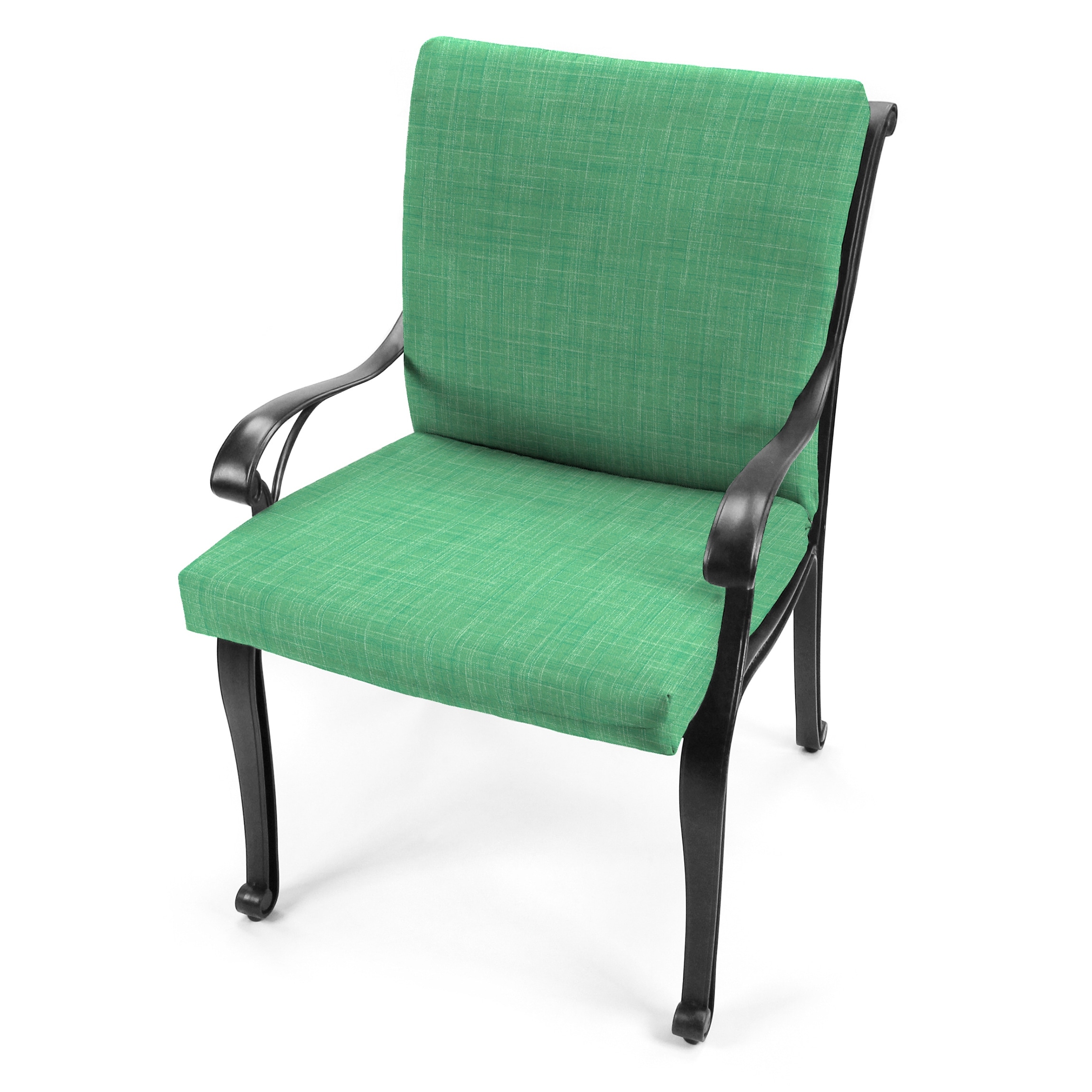 21" x 44" Green Solid Outdoor Chair Cushion - 44'' L x 21'' W x 3.5'' H