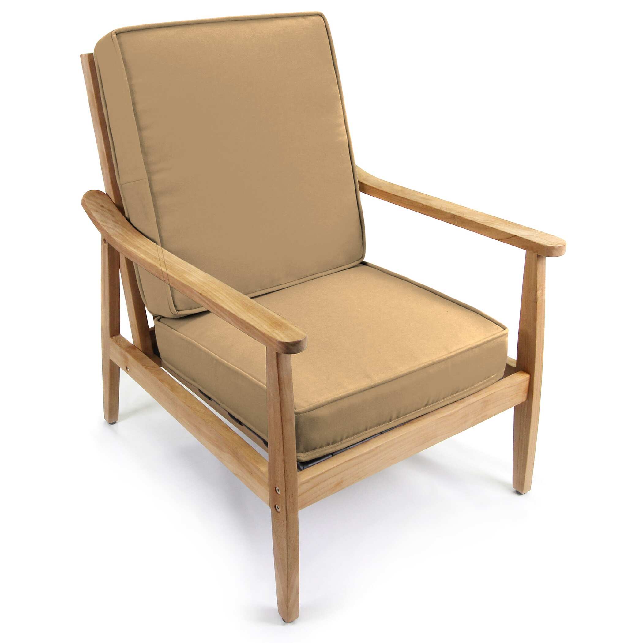 Sunbrella 22" x 45" Brown Solid Outdoor Deep Seat Chair Cushion Set - 45'' L x 22'' W x 4'' H