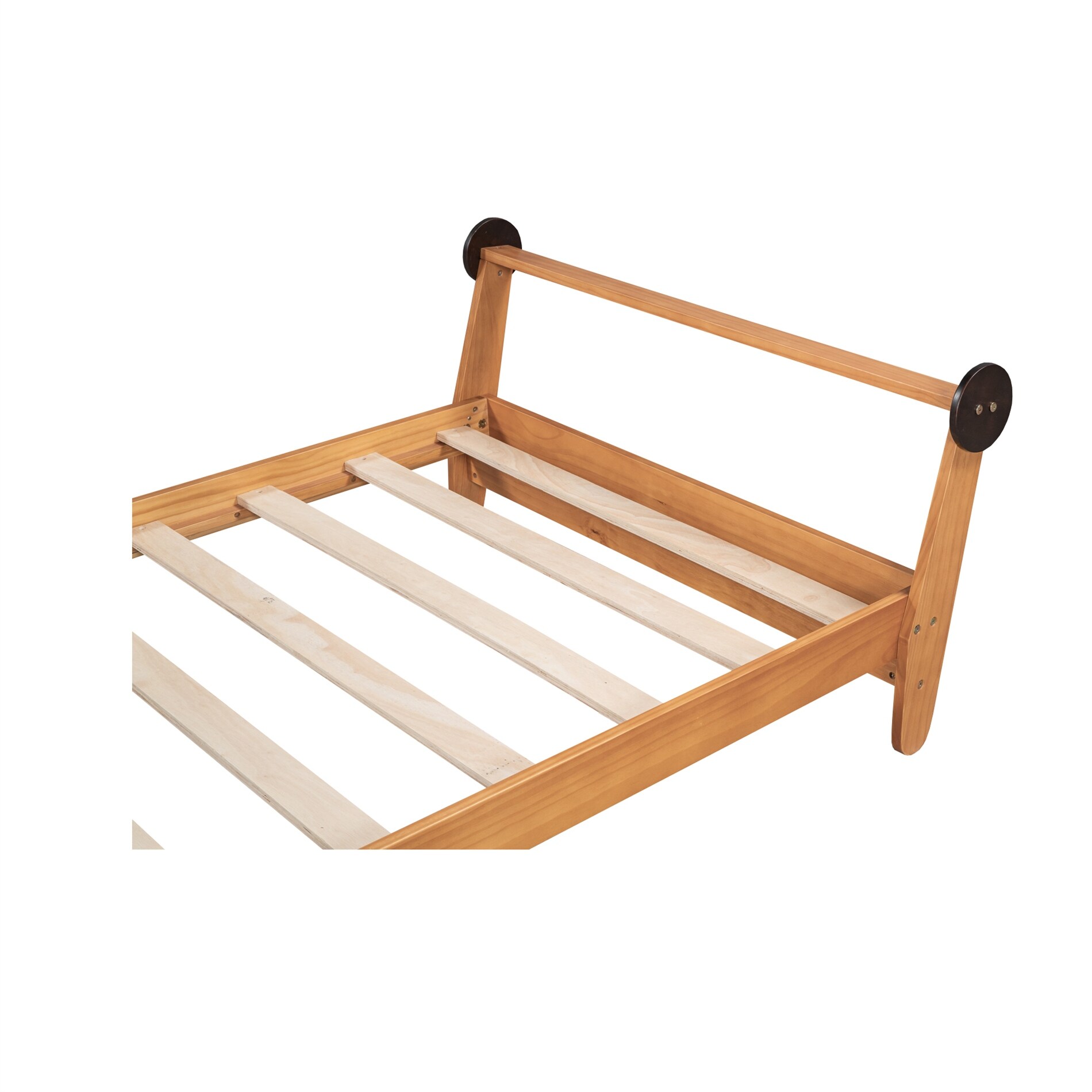 Twin Size Plane Shaped Platform Bed w/ Rotatable Propeller and Shelves