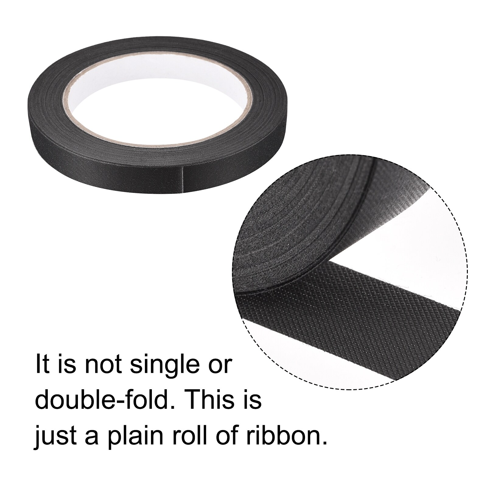 Nylon Tape Binding Closeout 9/16 Inch x 49 Yards Length for Leather Goods - Black - 9/16 Inch x 49 Yards