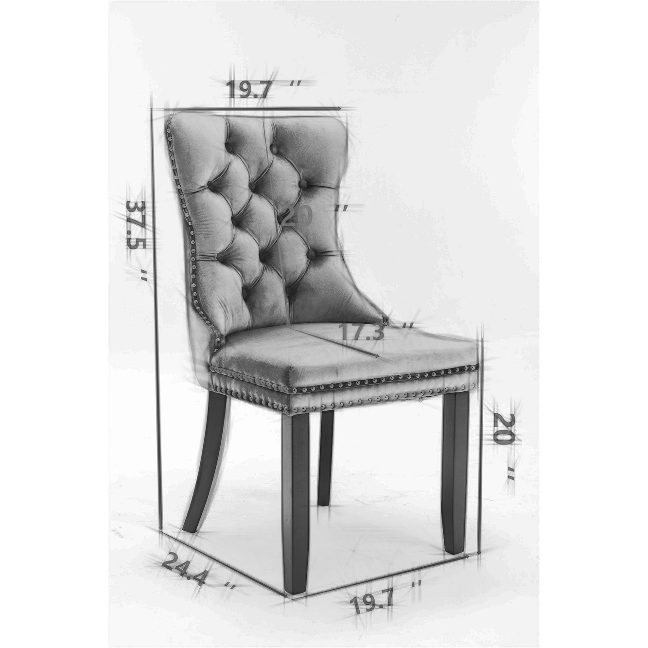 Velvet Upholstered Dining Chair
