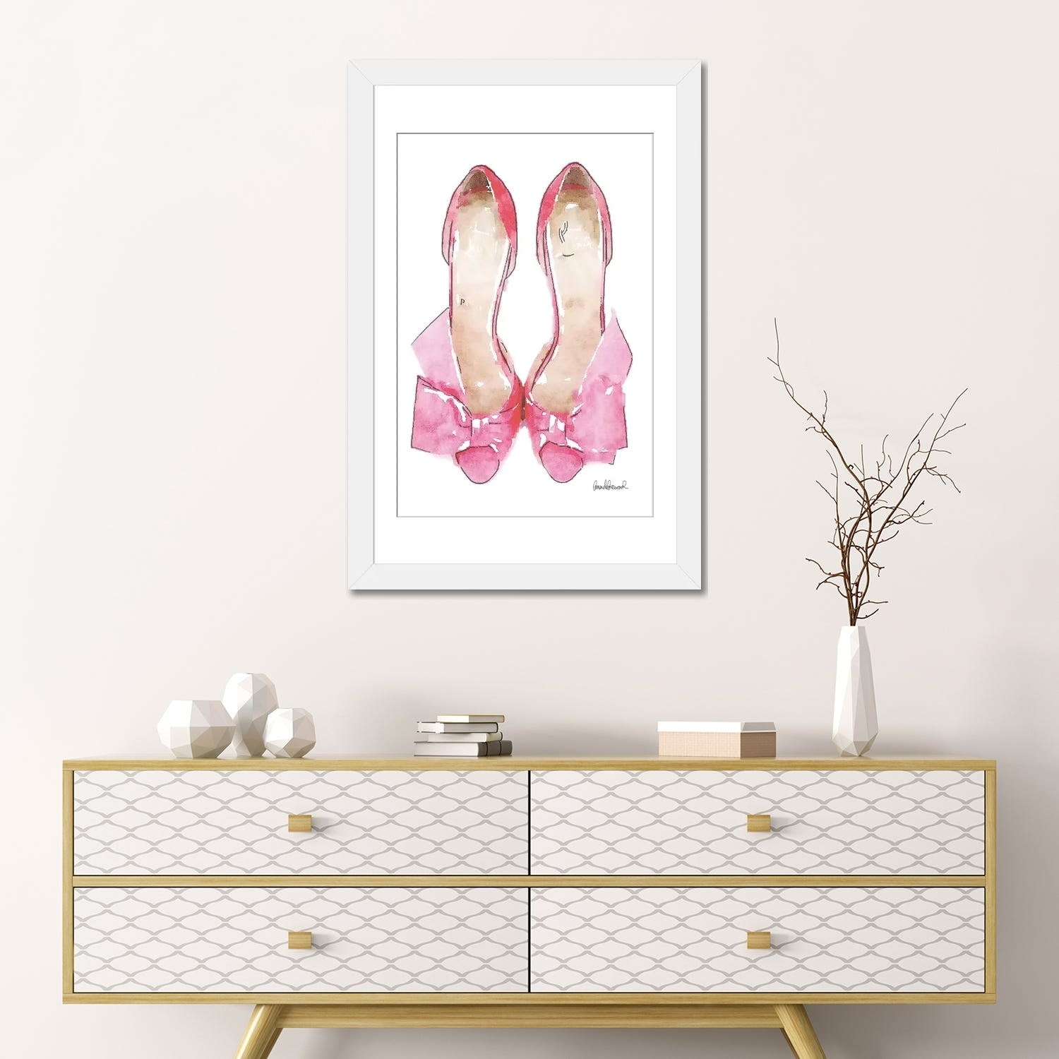 iCanvas "Light Pink Bowed Shoes" by Amanda Greenwood