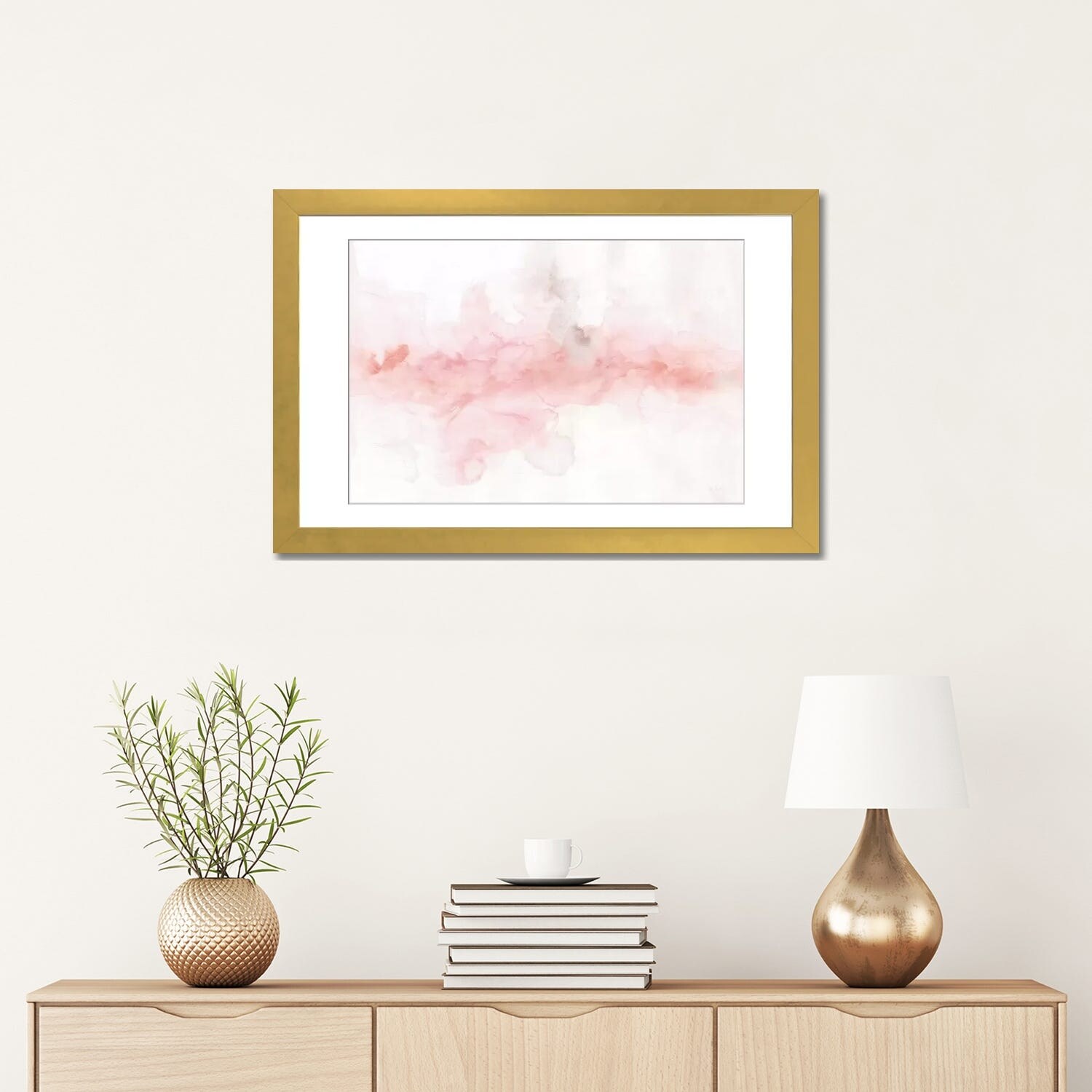 iCanvas "Rainbow Seeds Abstract Blush Gray Crop" by Lisa Audit