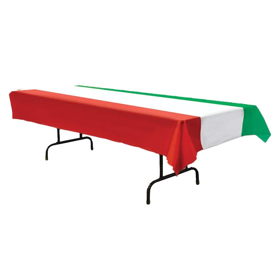 9' Italian Flag Rectangular Reusable Table Cover