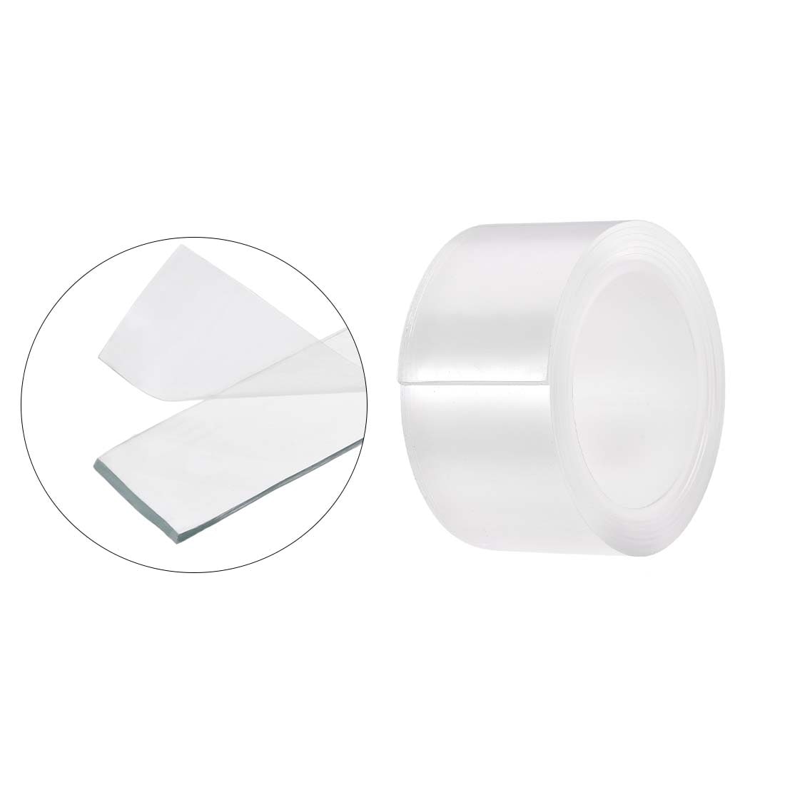 1-3/16"x3Ft Acrylic Double Sided Adhesive Tape, 1mm Thickness Clear Protect Film