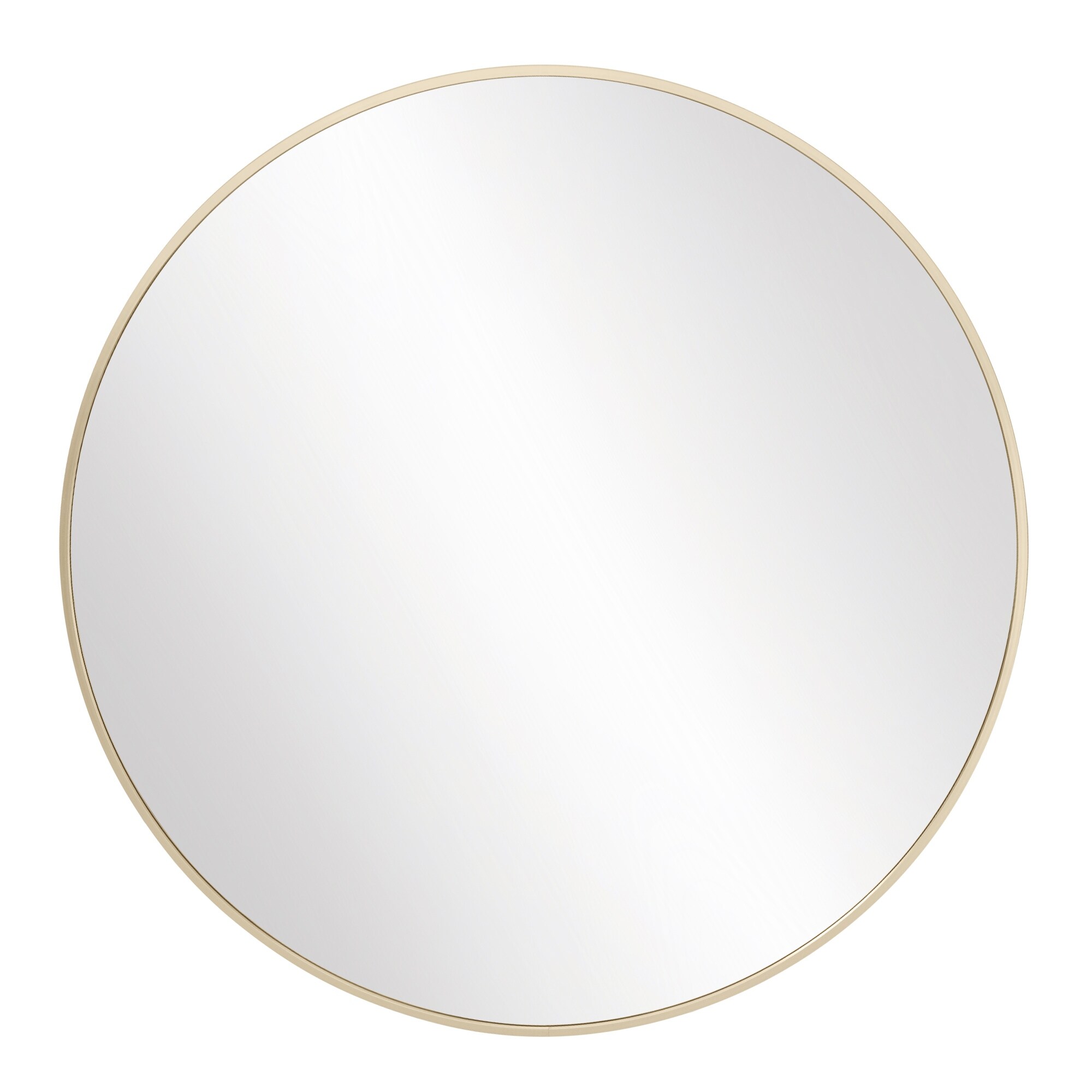 Design House 596536-GLD Kenna 36-Inch Modern Metal Framed Round Decorative Wall Accent Mirror