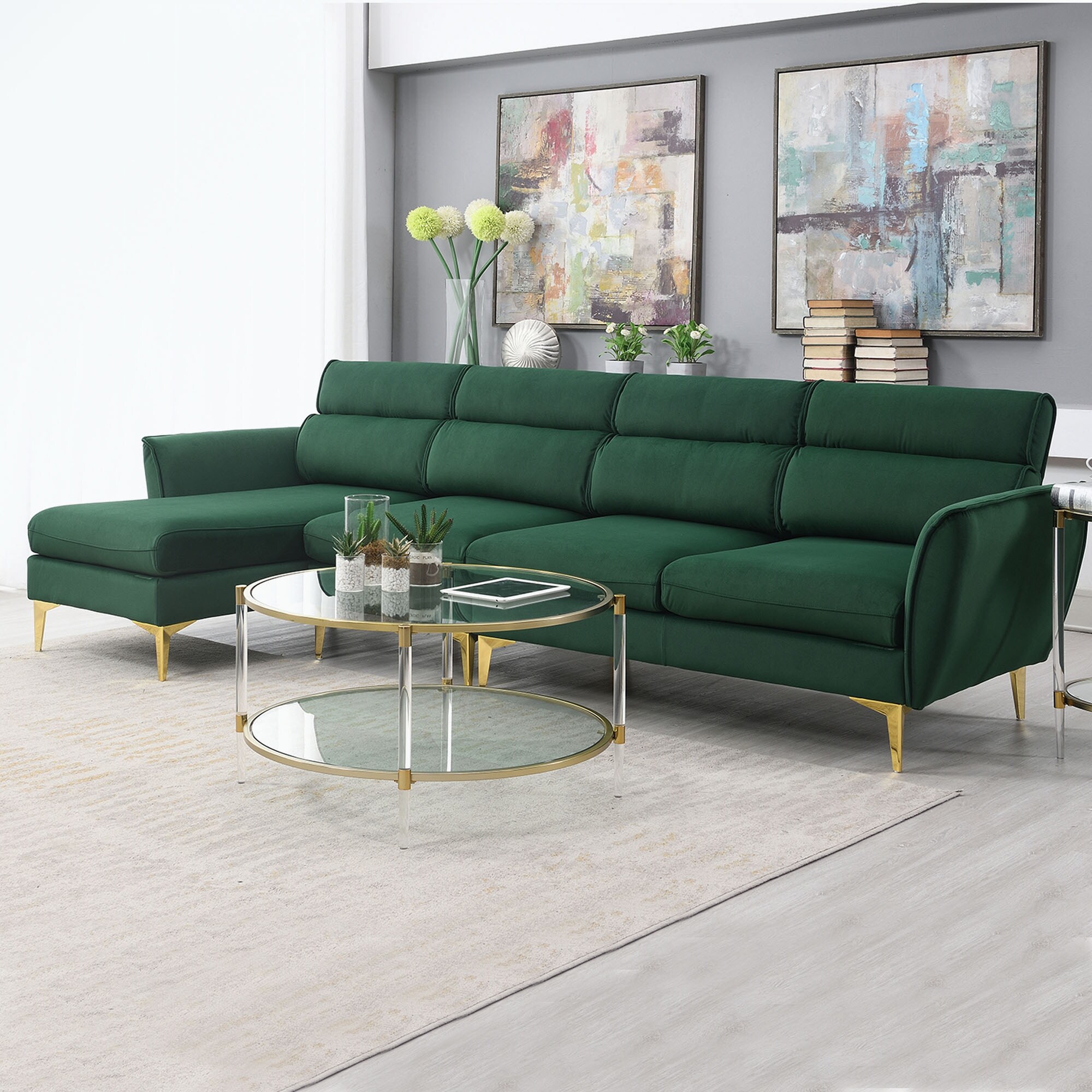 Sectional Sofa Couch , L Shape Furniture Couch with Chaise