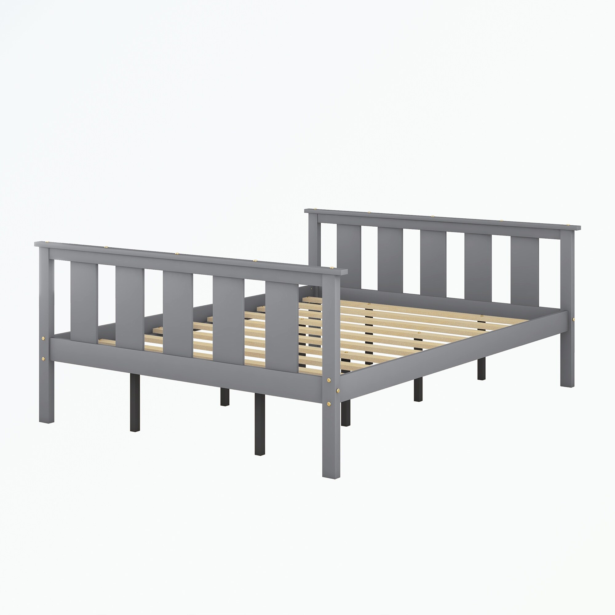Queen Size Bed Frame with Headboard and Footboard