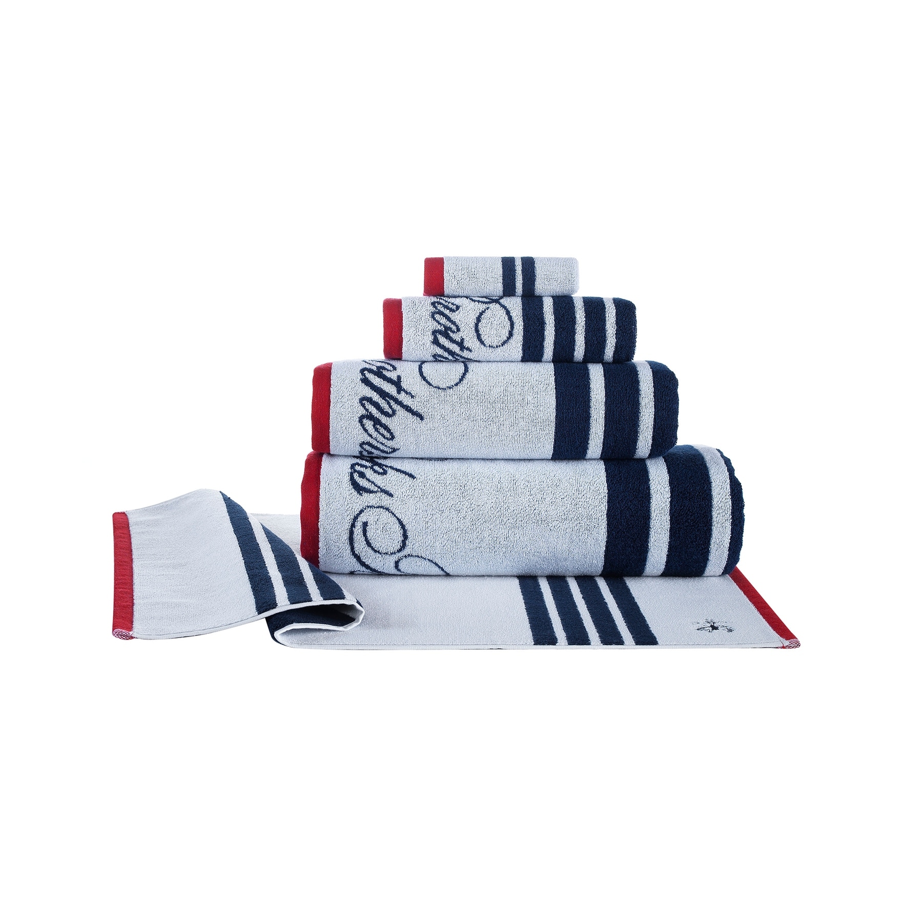 Brooks Brothers Nautical Blanket Stripe 2 pcs Bath Towels