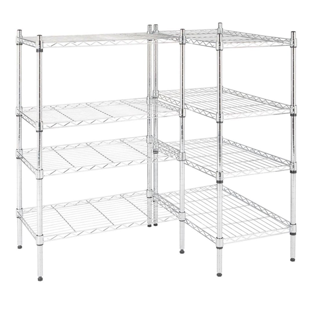8-Tier Wire Shelving Unit, Steel Storage Rack for Office Kitchen