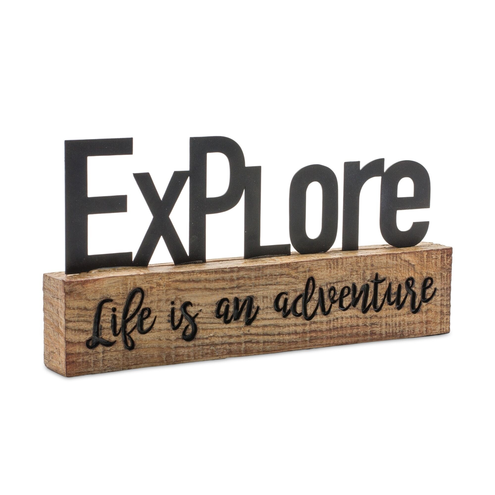 Set of 2 "Welcome Explore" Tabletop Signs 9"