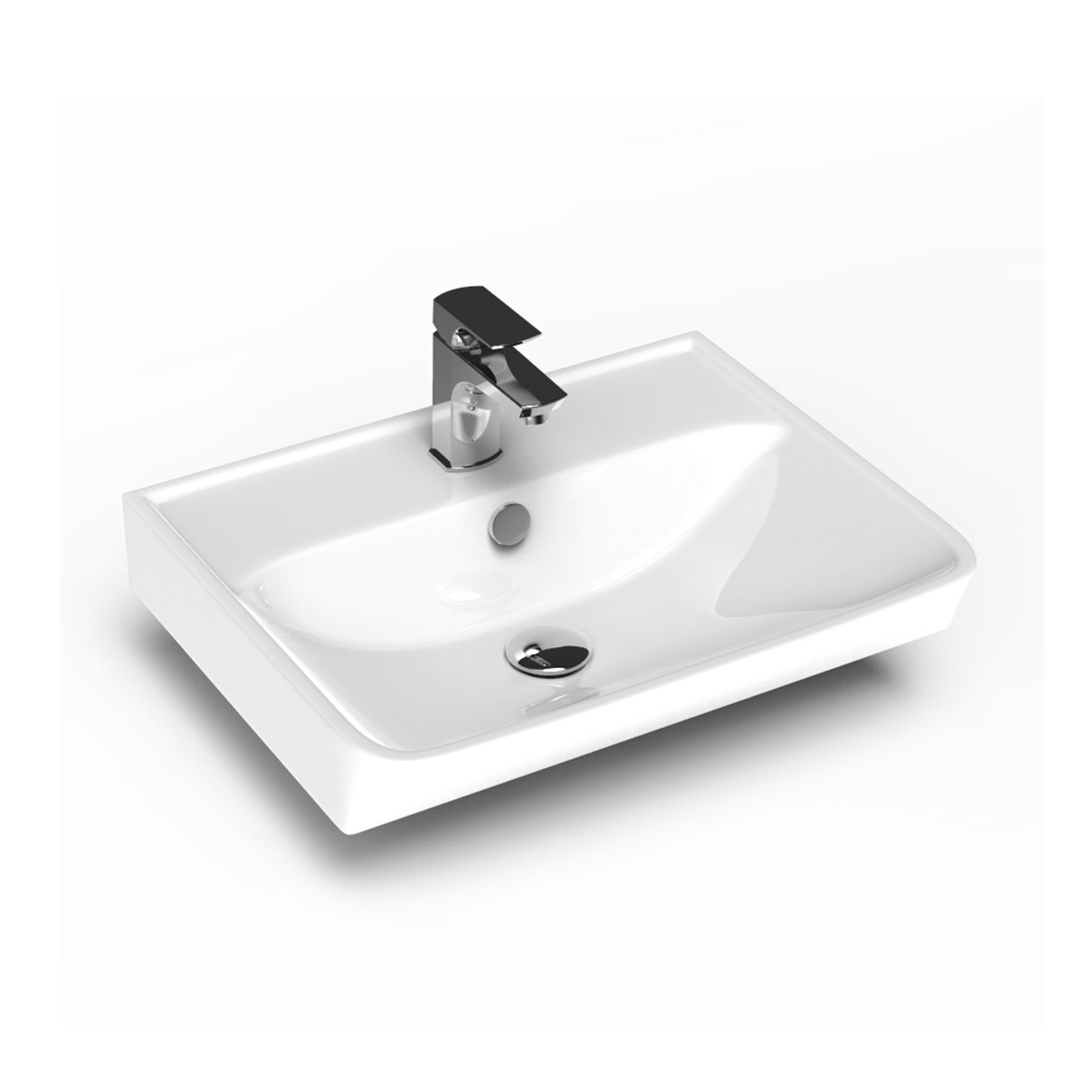 WS Bath Collections Neo 50.01 Neo 19-11/16" Rectangular Ceramic Wall