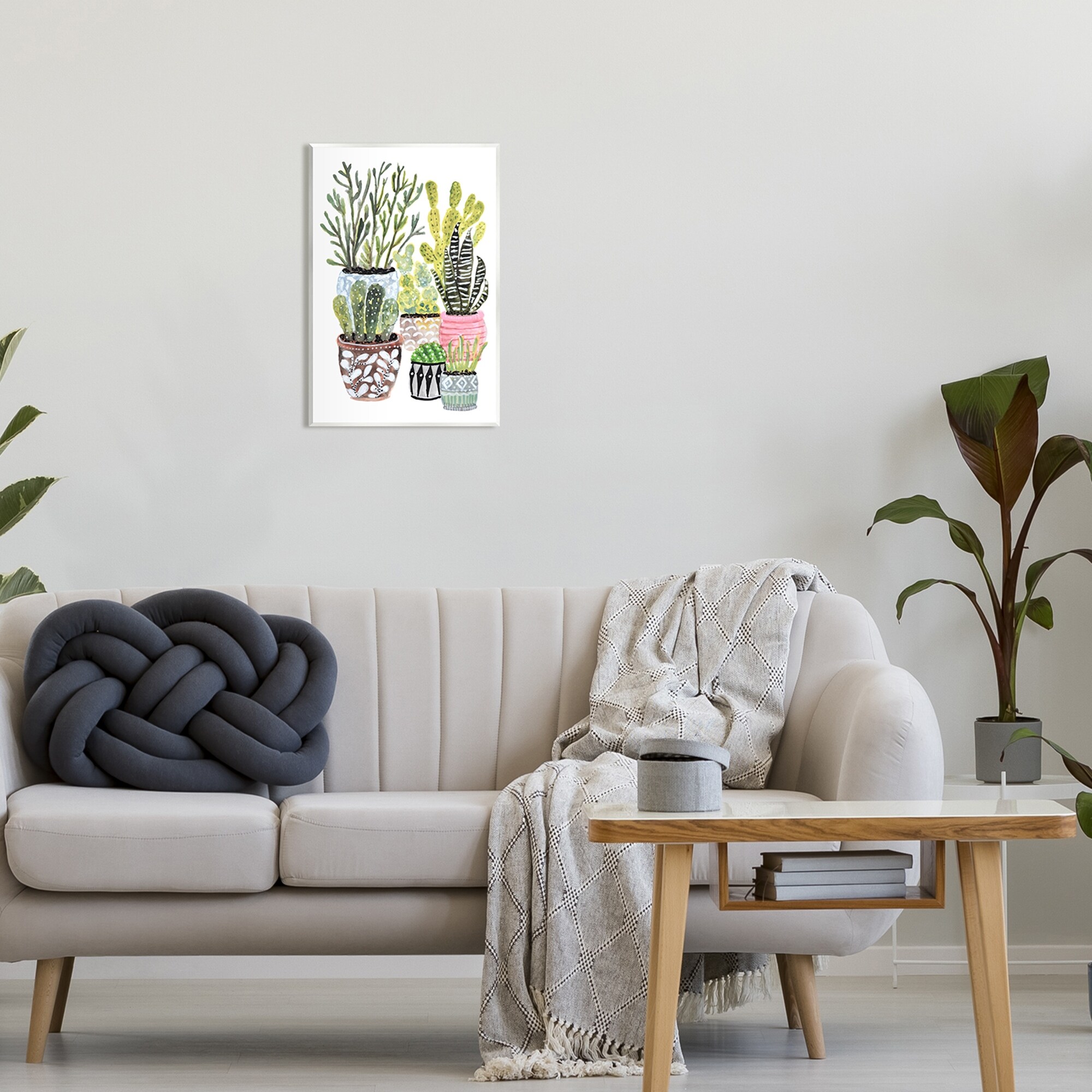 Stupell Industries Various Cactus House Plants Wall Plaque Art by Karen Fields