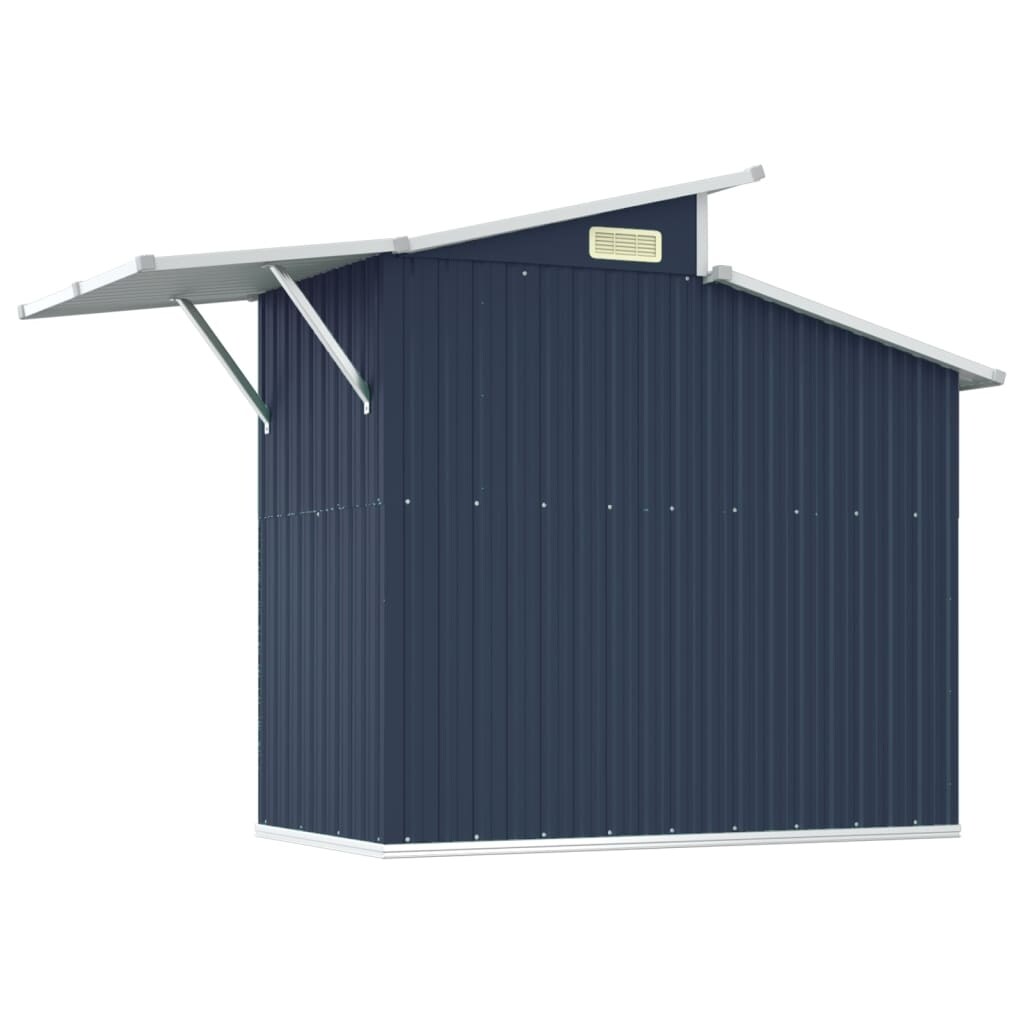 vidaXL Storage Shed Outdoor Garden Shed for Furniture Storage Galvanized Steel - 106.3" x 51.2" x 82.1"