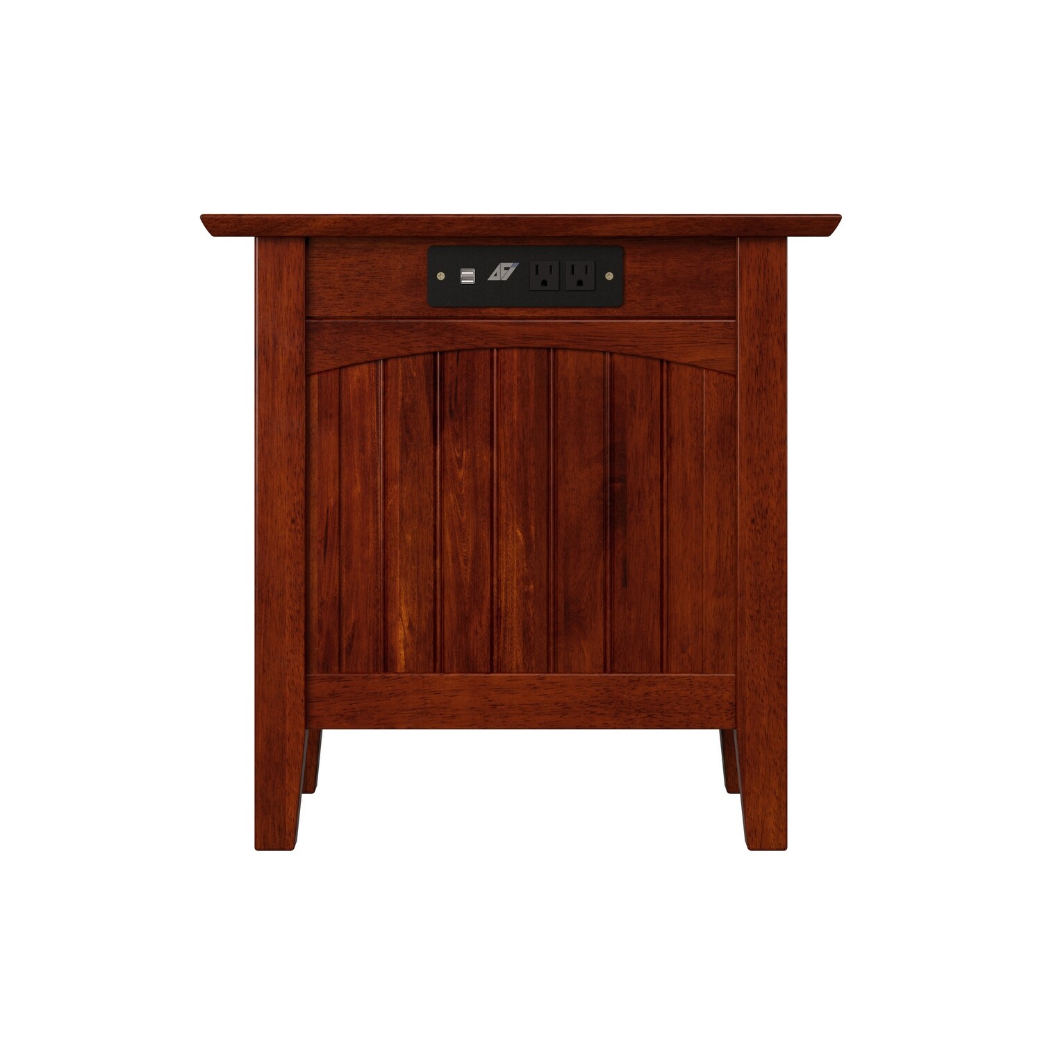 Nantucket Solid Wood Side Table with USB Charger Set of 2