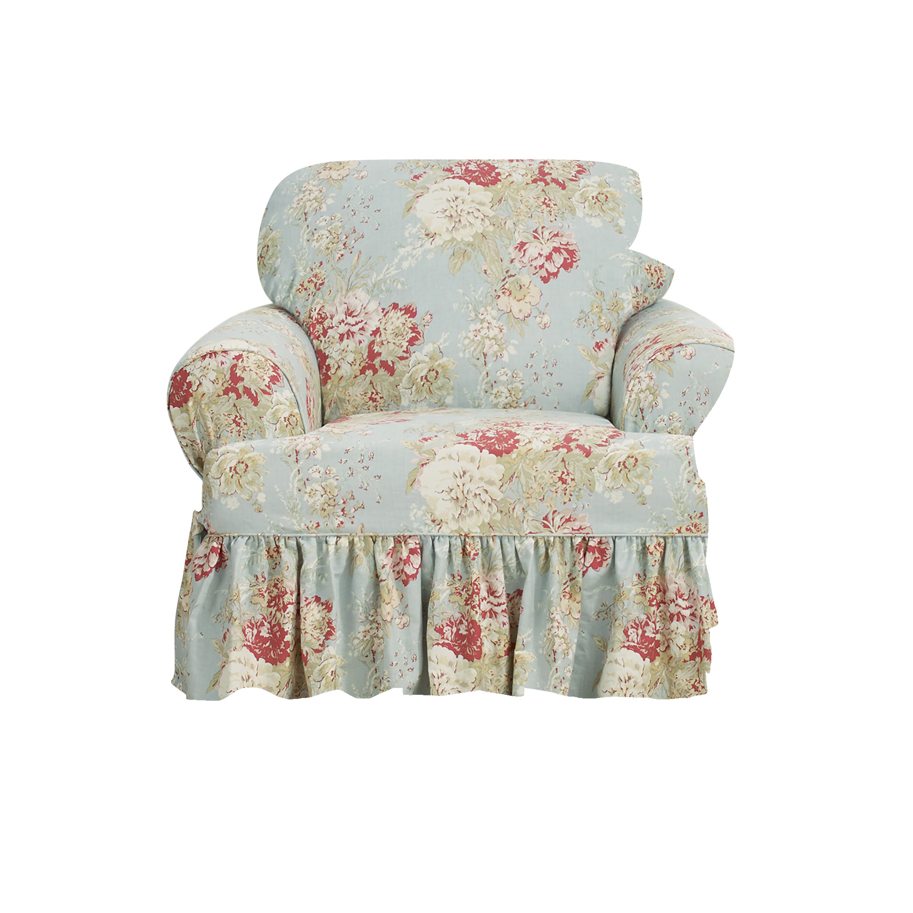 Waverly Ballad Bouquet 1 Piece T Cushion Chair Slipcover