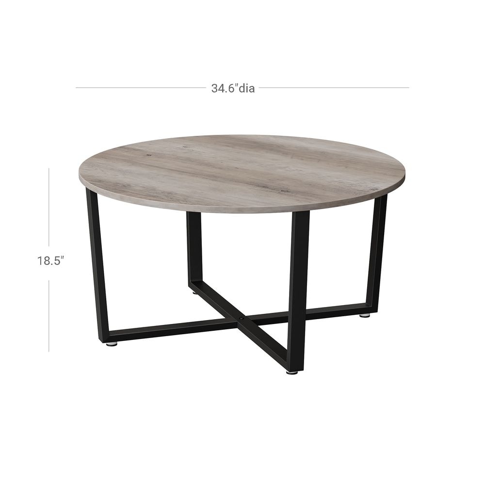 Coffee Table Greige - 34.6”L x 34.6”W x 18.5”H