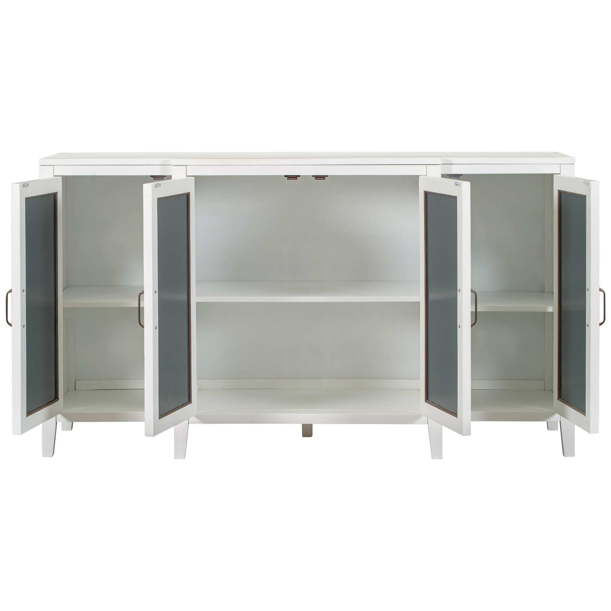 59.8" Console Table, Mid-century Mirrored Entryway Table Sofa Table