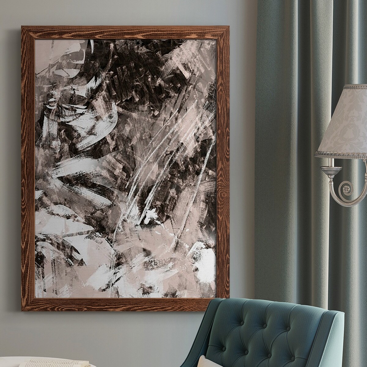 Blush Blackboard II-Premium Framed Canvas - Ready to Hang