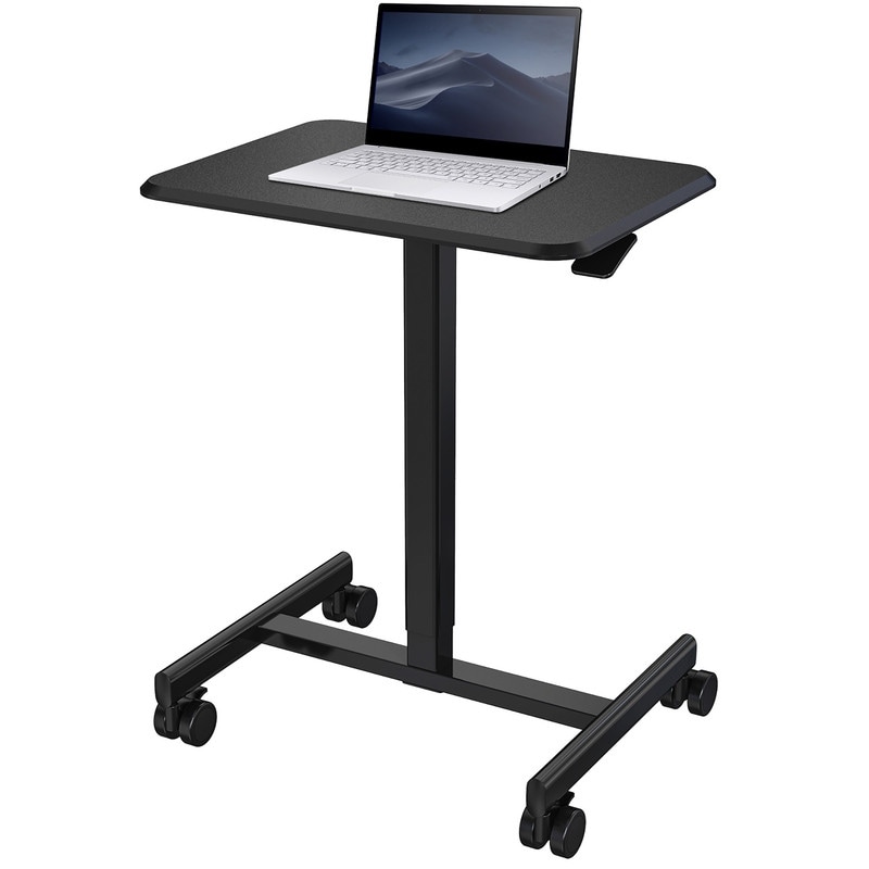Standing Mobile Laptop Computer Desk, Height-Adjustable from 28.5" to 42.9", Sit Stand Up Desk, Office Desk Computer Workstation