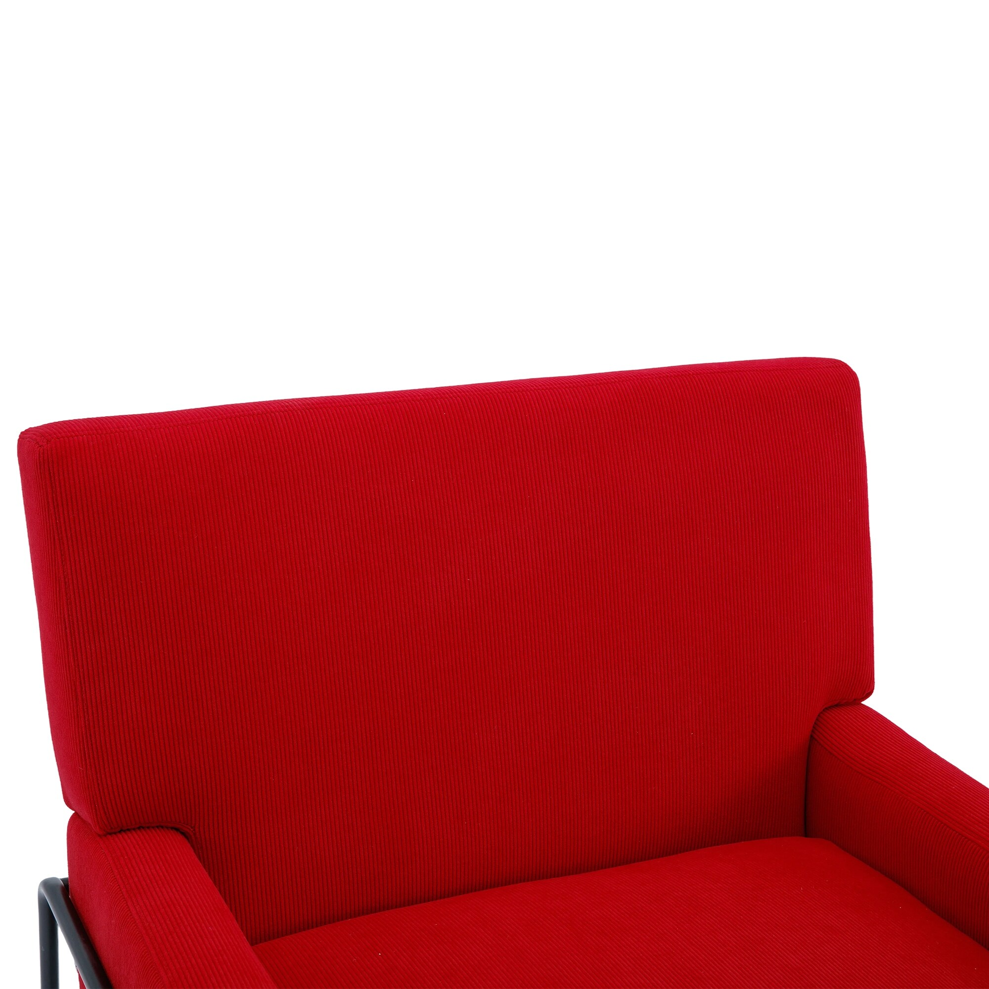 High Density Soft Armchair Living Room Accent Chair, Red