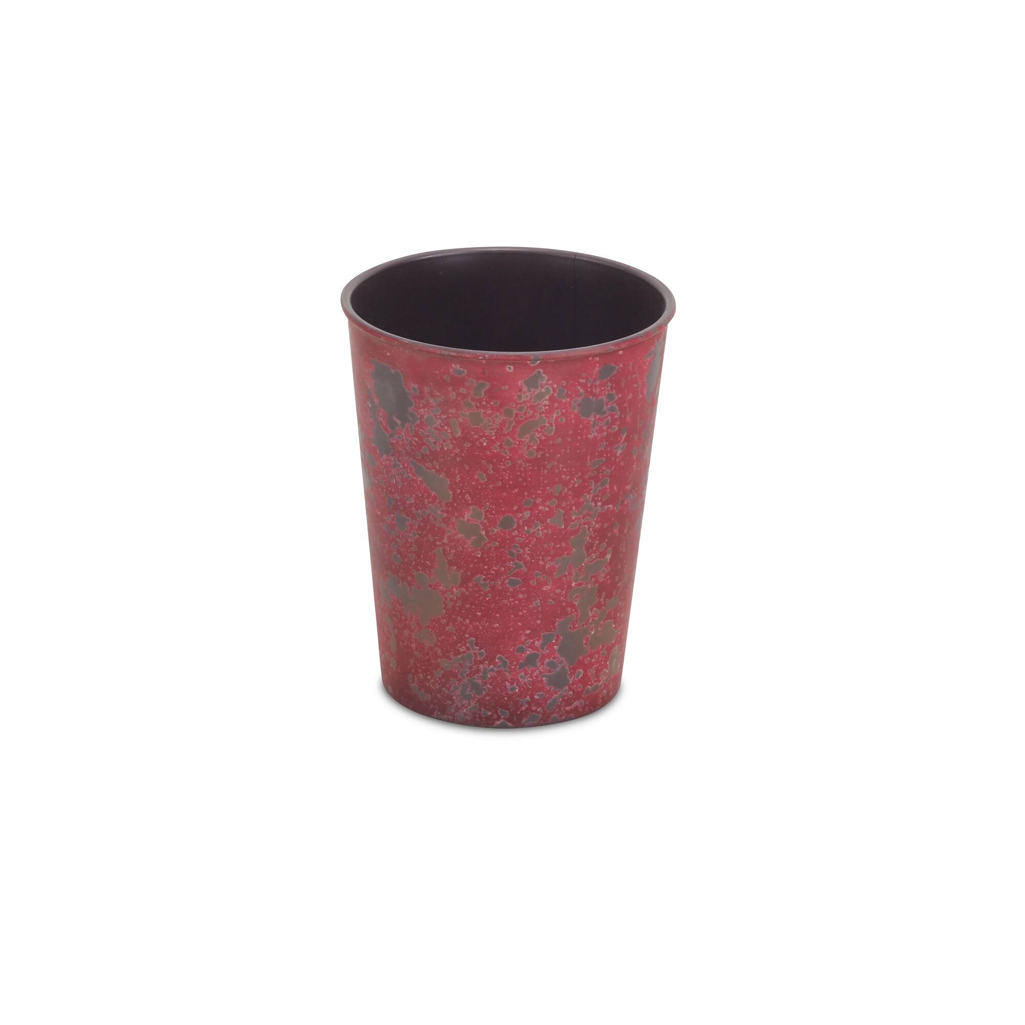 6.25" Rustic Red Round Tapered Planter