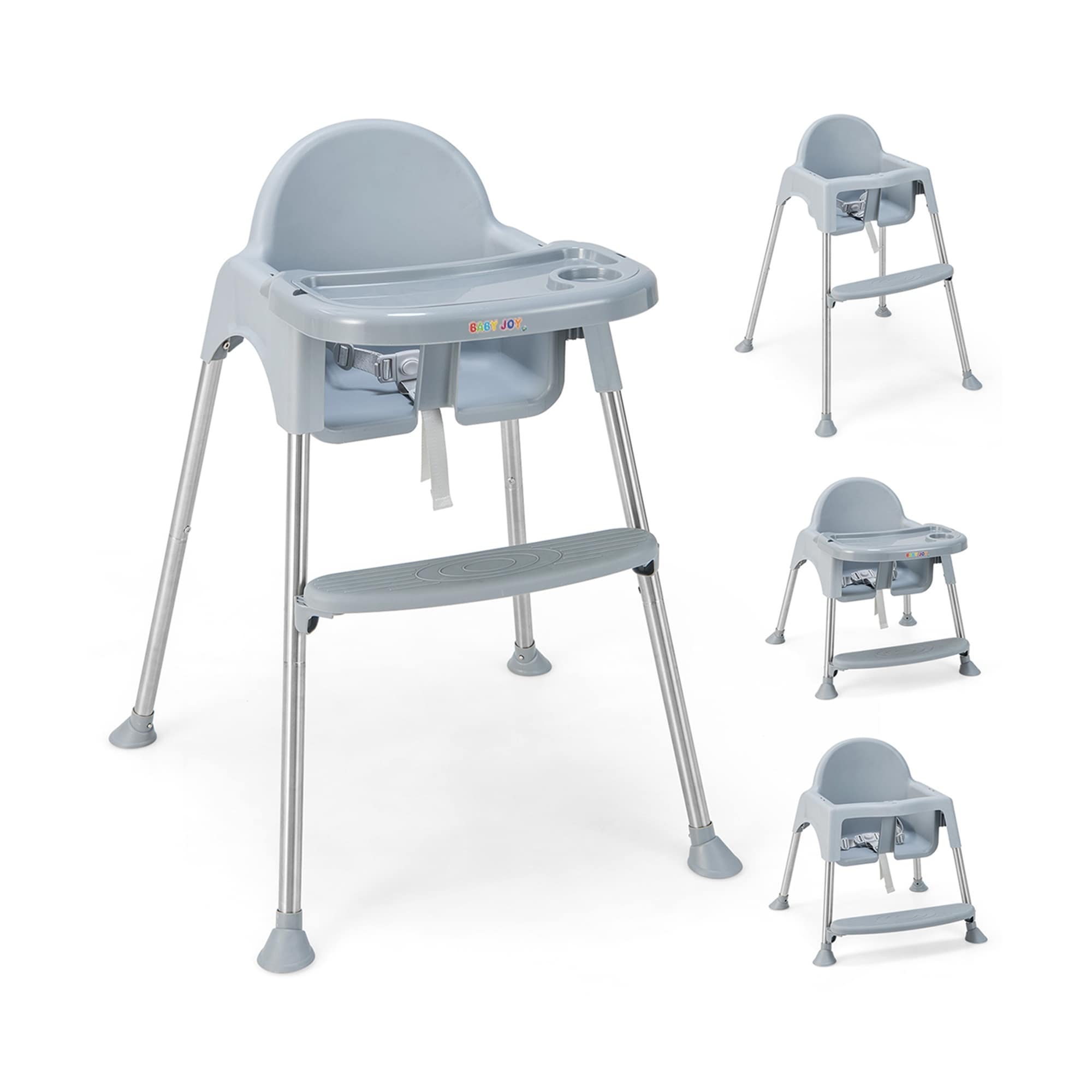 Babyjoy 4-in-1 Convertible Baby High Chair Feeding with Removable - See Details