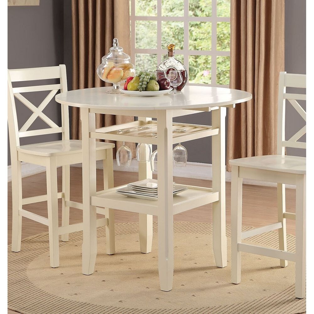 Self-Assembly 31.5'' Round Table, Sturdy Table with Combination of Iron Frame & 0.7'' Thickness MDF top Round Table