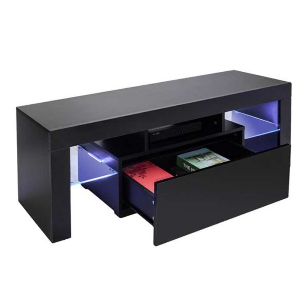 Elegant Household Decoration LED TV Cabinet with Single Drawer - 51.18"L x 13.78"W x 17.72"H