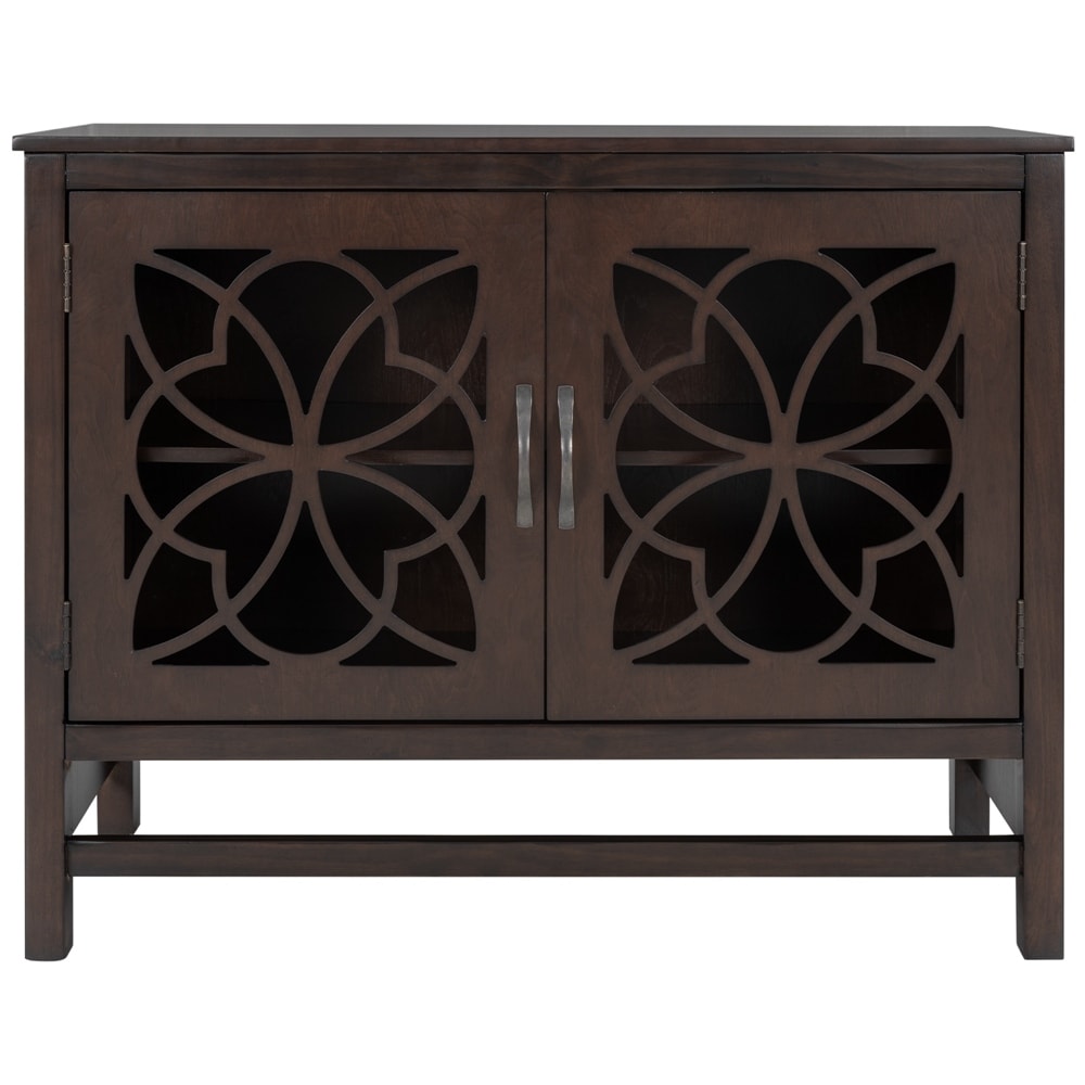 Wood Accent Buffet Sideboard Storage Cabinet with Doors
