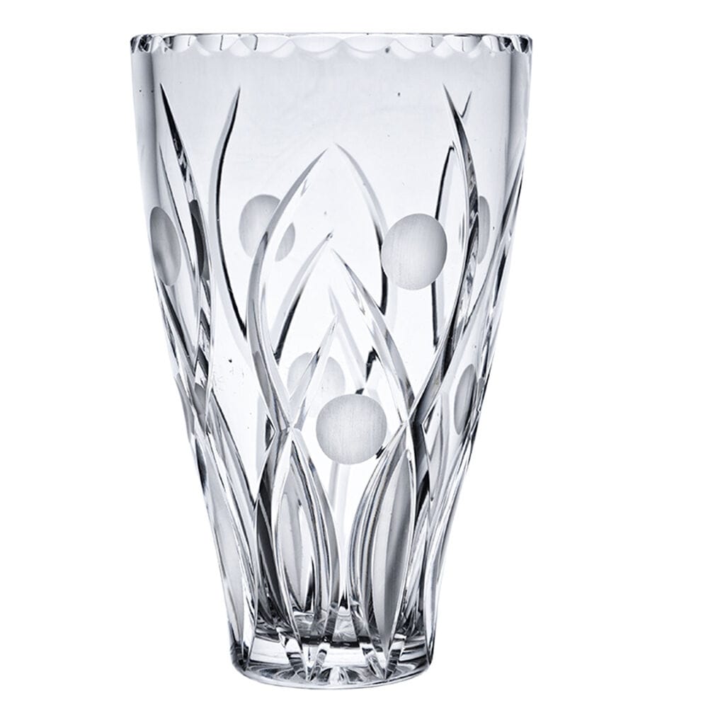 Neman Glassworks 9.84" High-End Crystal Flower Vase