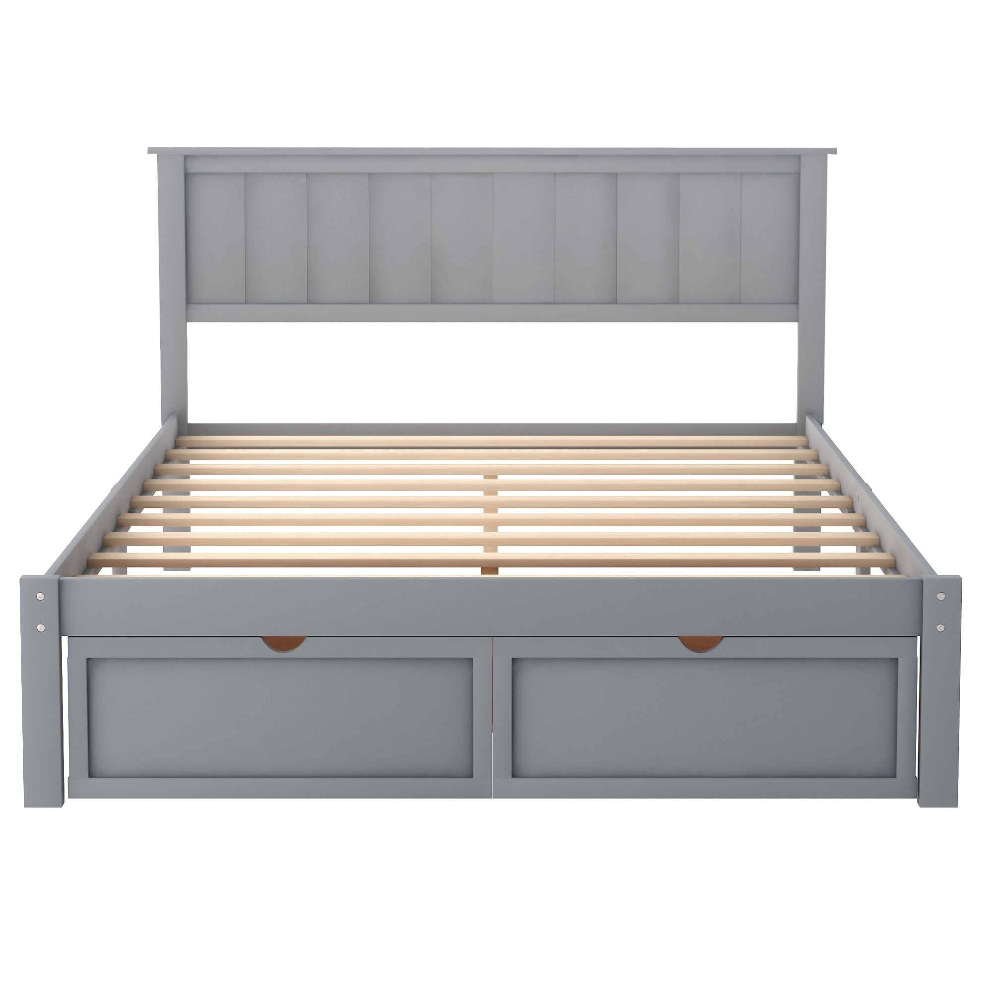 Full Size Platform Bed with Drawers