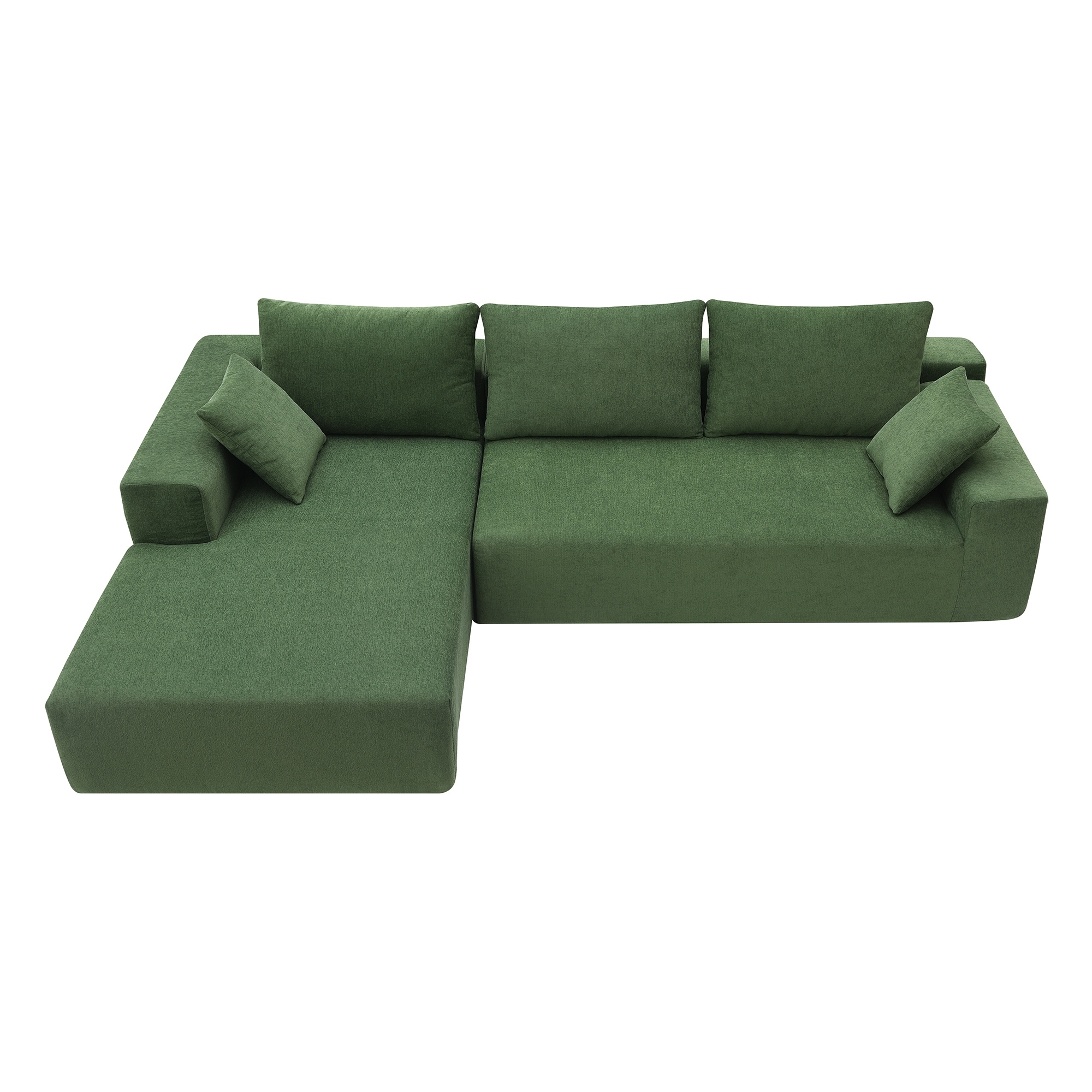 Chenille Modular Sectional Sofa Set with Sleeper Function