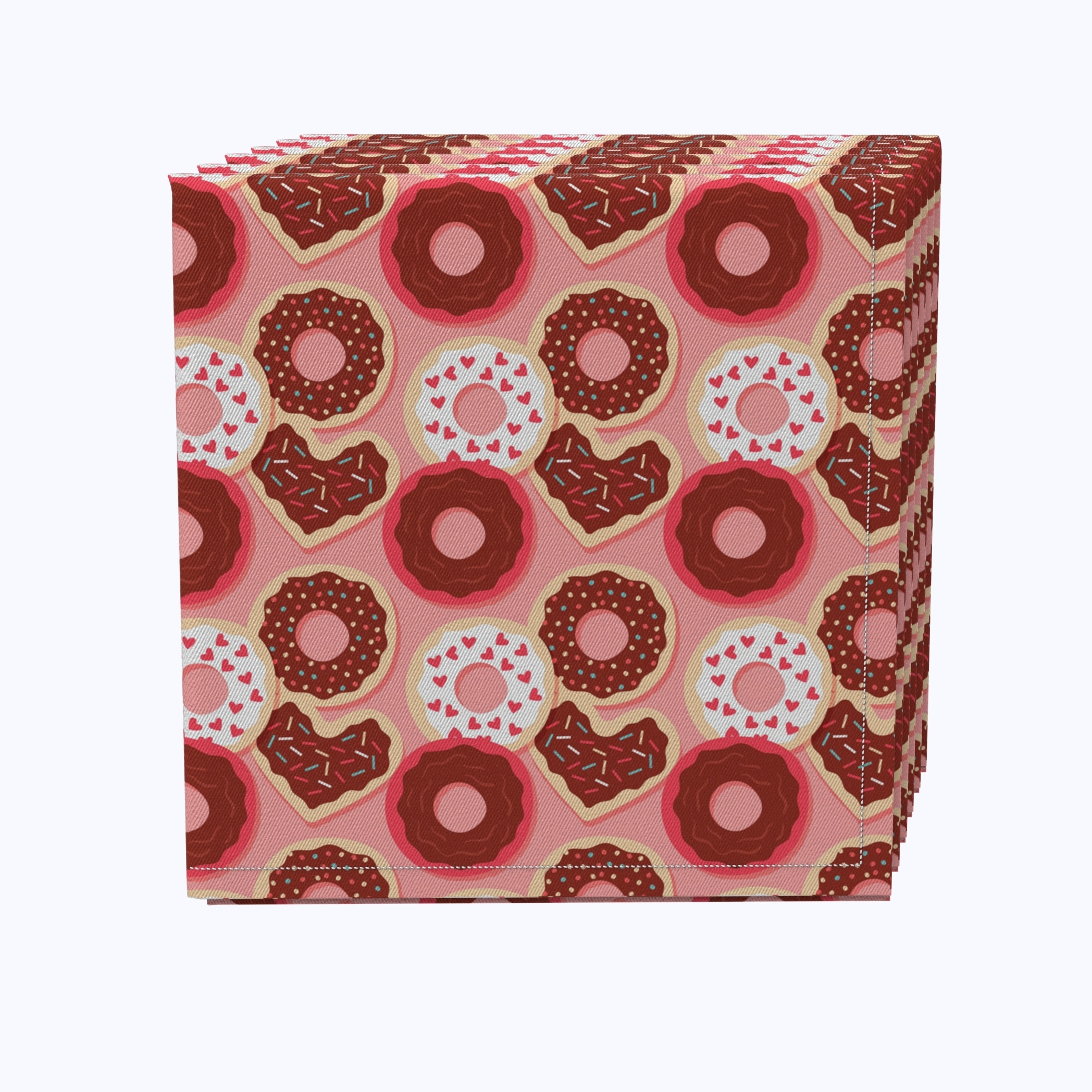Fabric Textile Products, Inc. Napkin Set of 4, 100% Cotton, 20x20", Sweet Sweet Donuts - 20 x 20