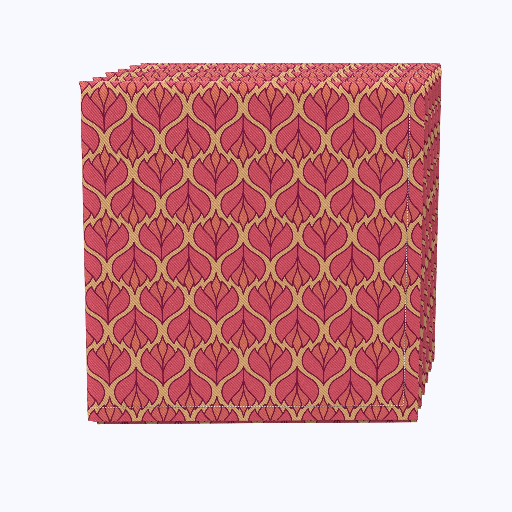 Fabric Textile Products, Inc. Napkin Set of 4, 100% Cotton, 20x20", Floral 106 - 20 x 20