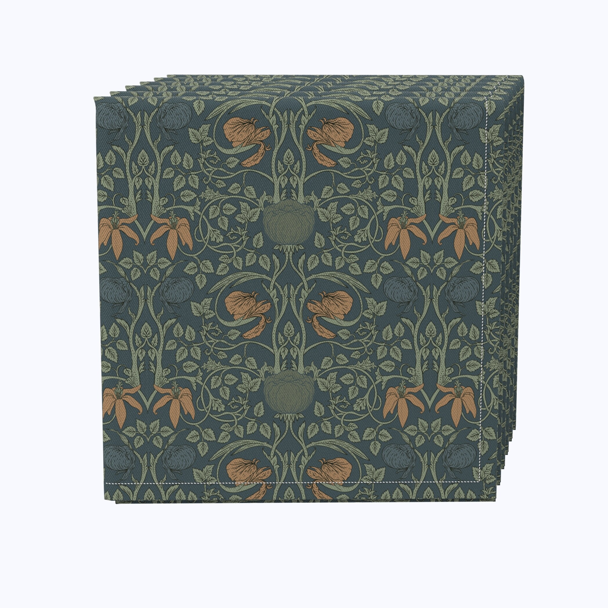 Fabric Textile Products, Inc. Napkin Set of 4, 100% Cotton, 20x20", Floral 51 - 20 x 20