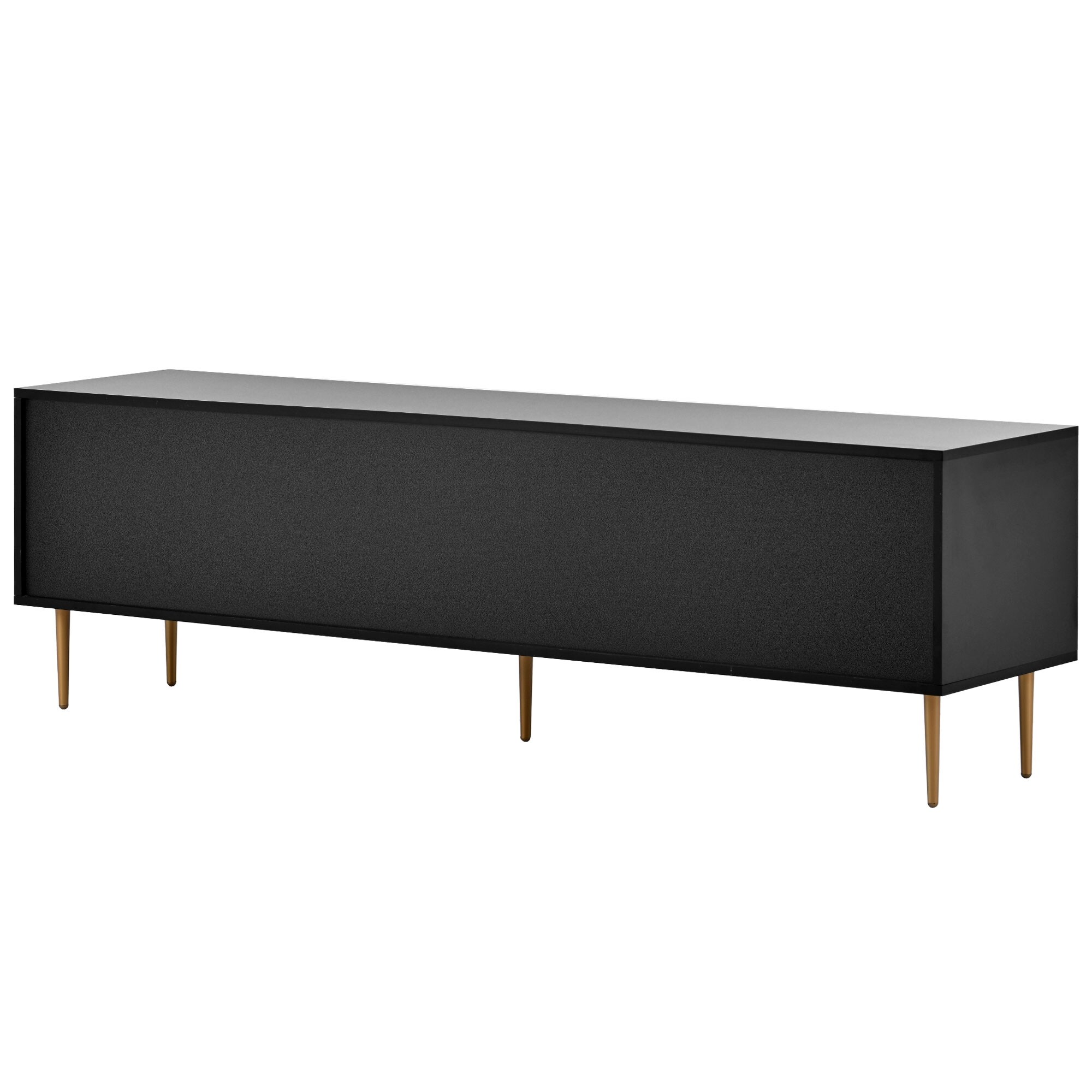 Modern TV Stand with 5 Champagne Legs - Spacious Storage, Fits TVs up to 75"