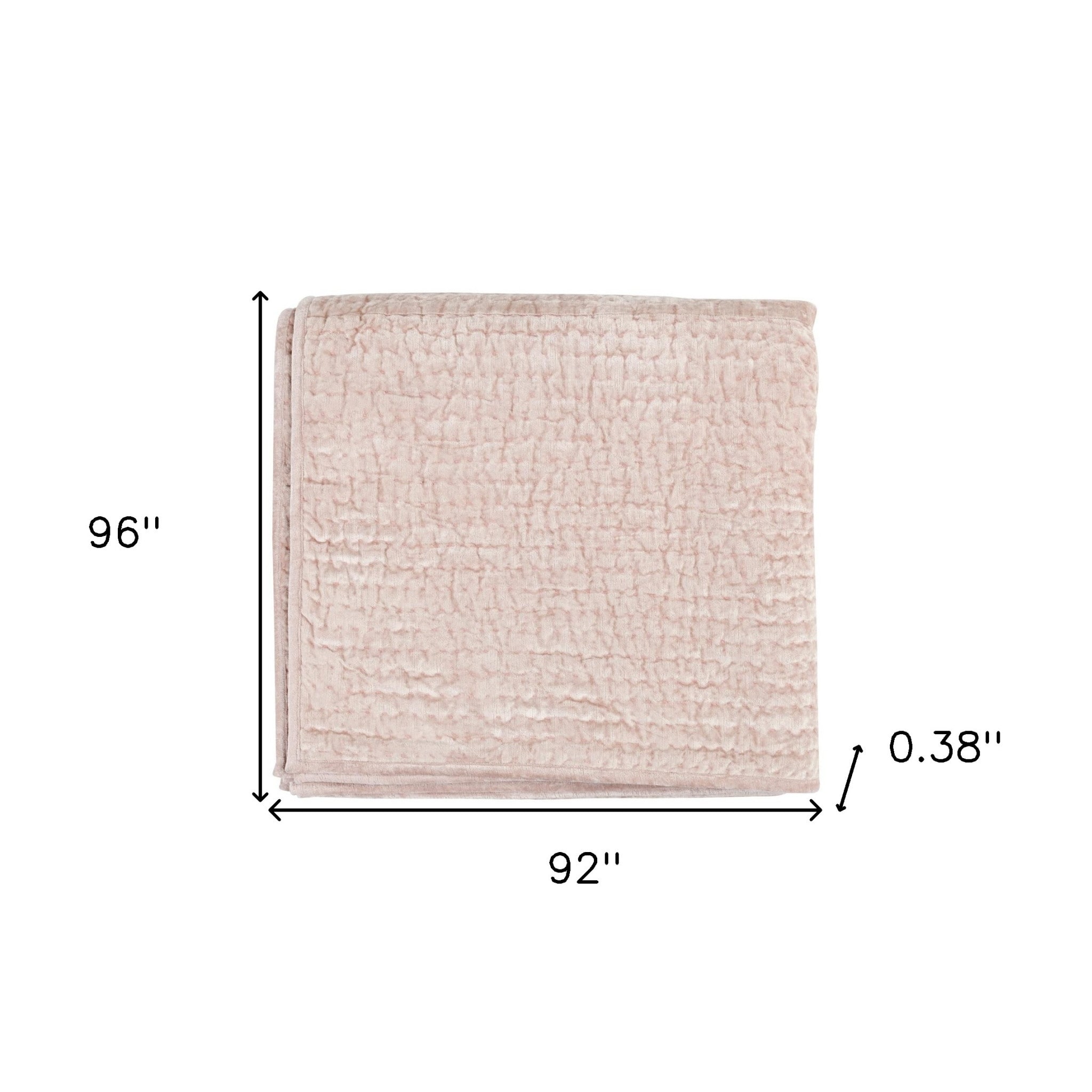 HomeRoots Pink Queen Polyester Thread Count Machine Washable Down Alternative Comforter