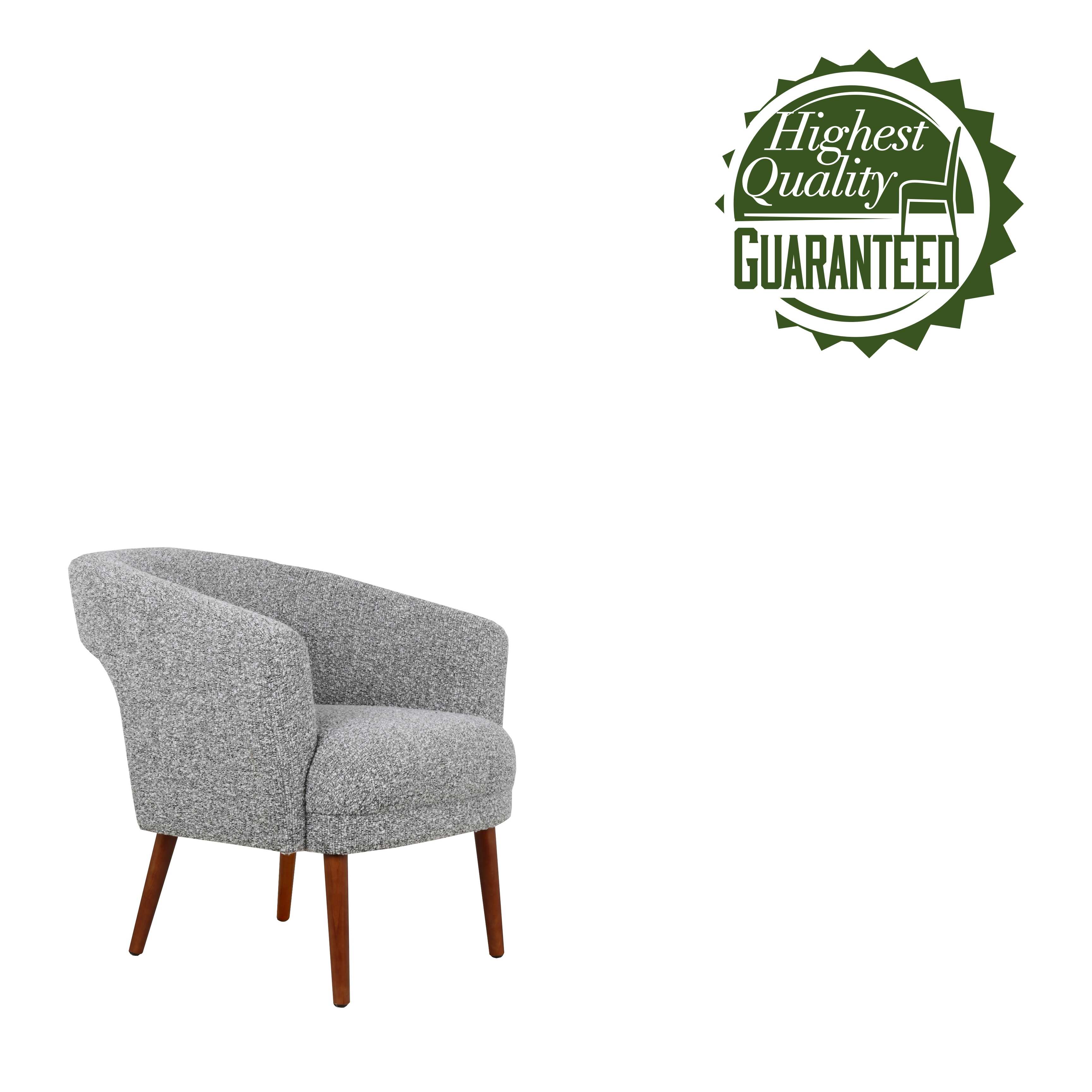 Porthos Home Rudi Sherpa Fabric Accent Chair with Rubberwood Legs