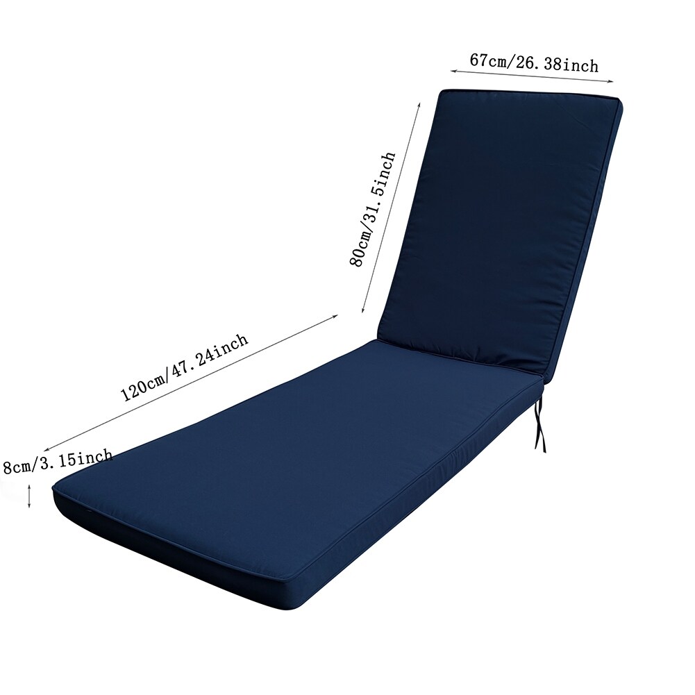 Outdoor Patio Lounge Chair Seat Cushion,Blue