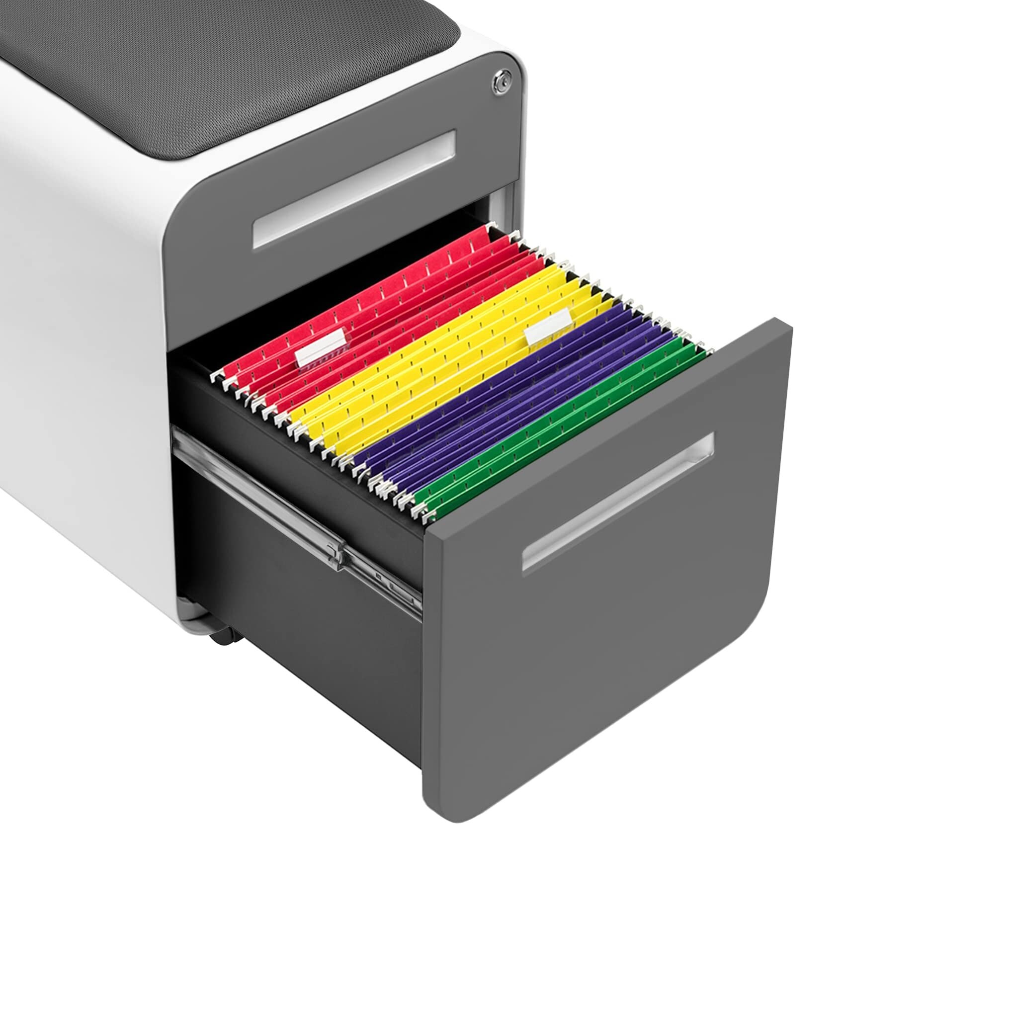 Mini 2-Drawer File Cabinet, Short Version Cabinet, Office Metal File Caninet