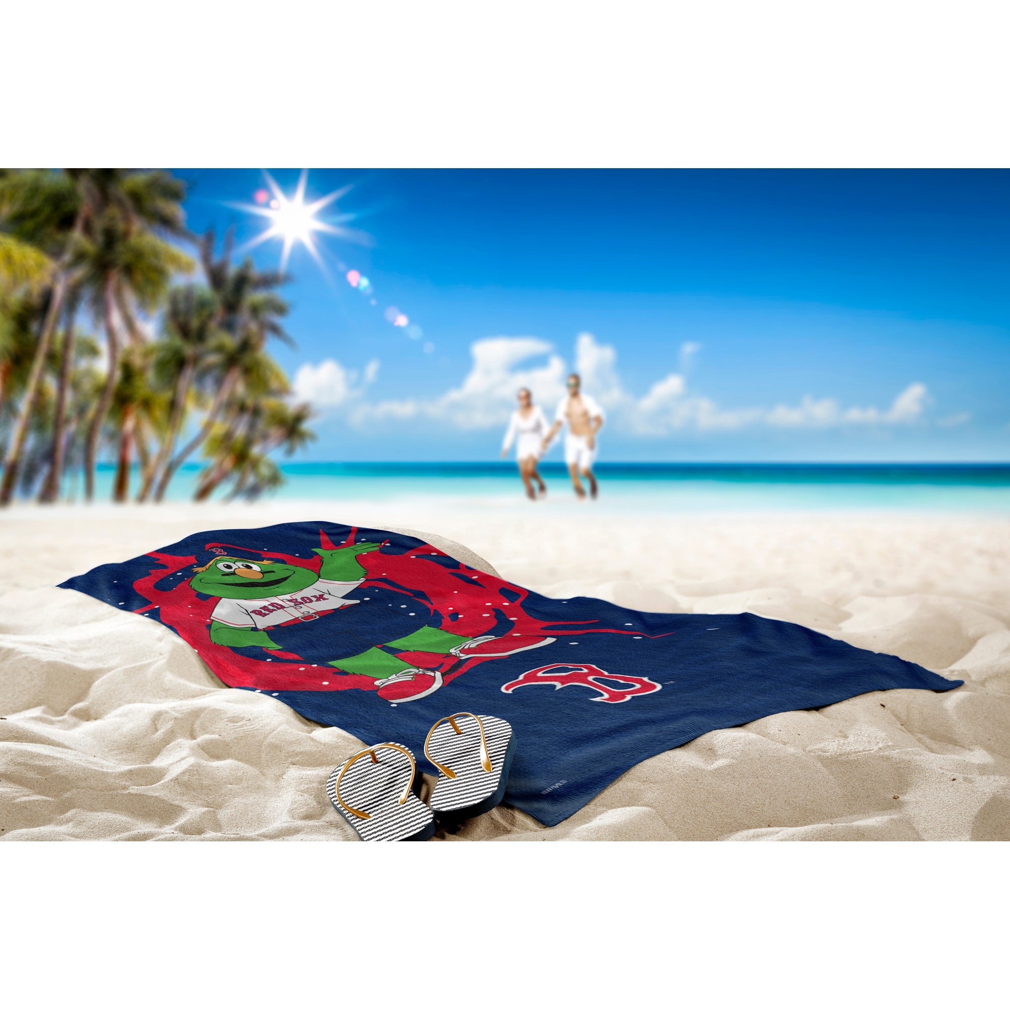 MLB Mascots - Red Sox, Printed Beach Towel - 30x60