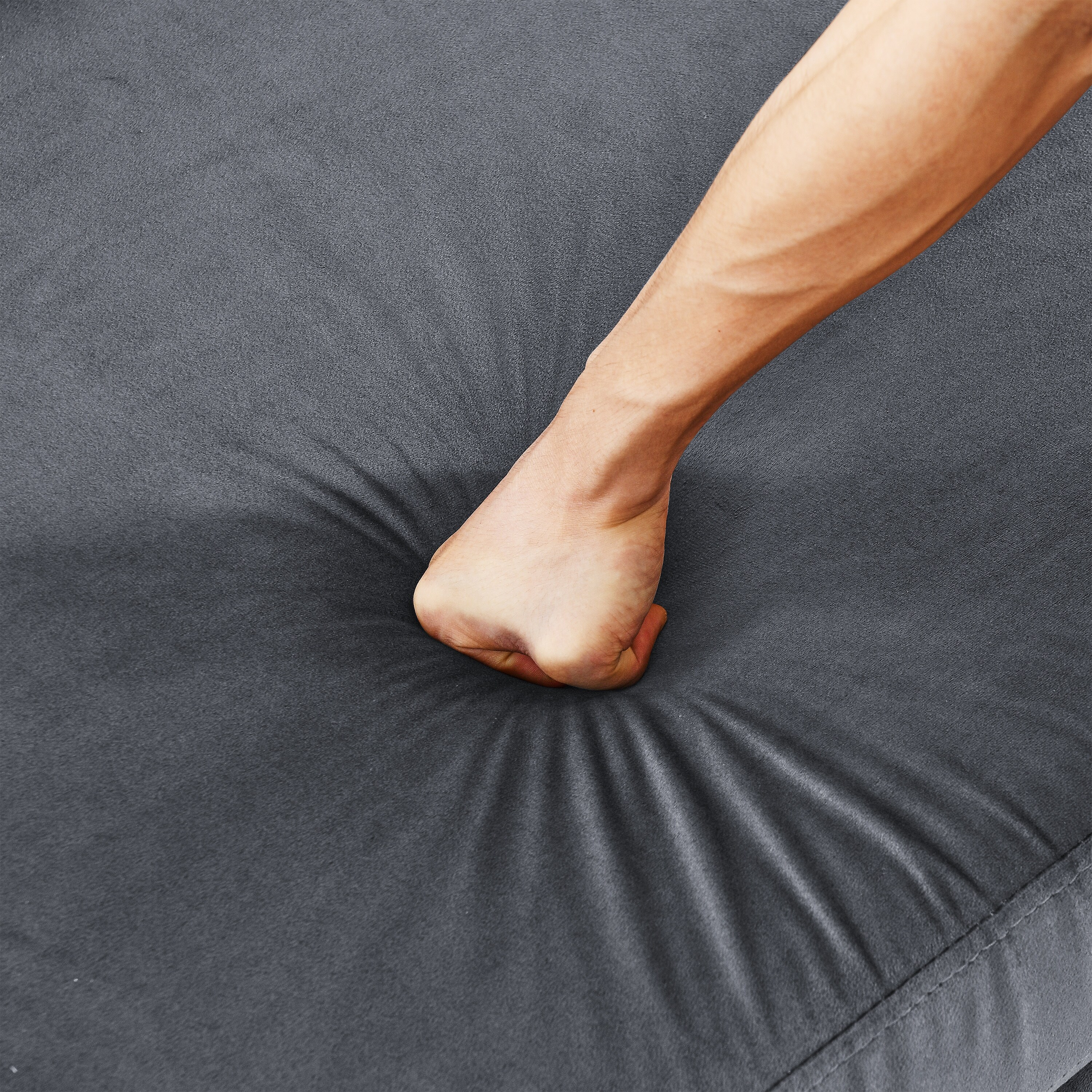 Multi-Functional Velvet 3-in-1 Convertible Loveseat Sleeper Sofa Bed with 2 Lumbar pillow