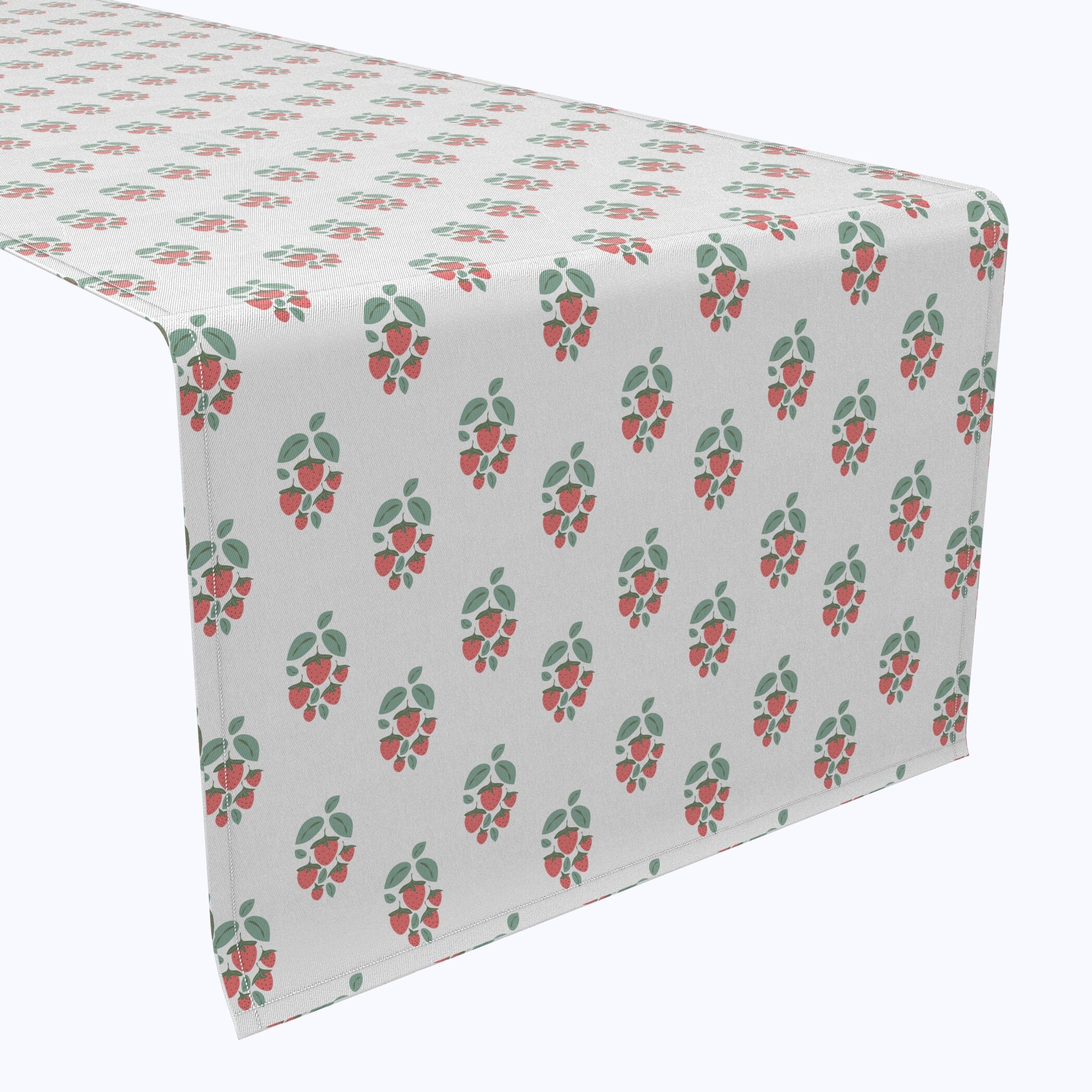 Fabric Textile Products, Inc. Table Runner, 100% Cotton, 16x108", Strawberry Bushes