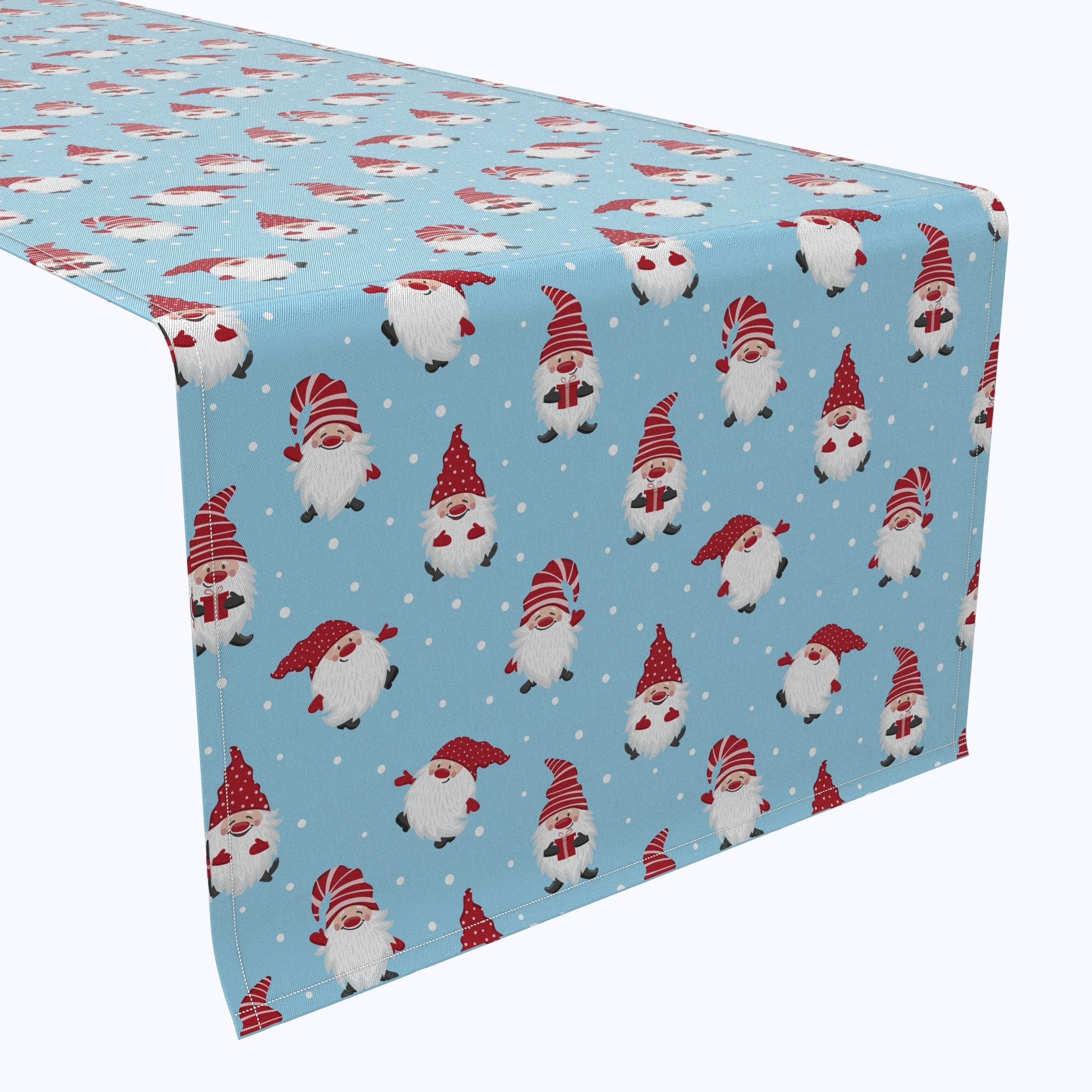 Fabric Textile Products, Inc. Table Runner, 100% Cotton, 16x108", Holiday Gnomes