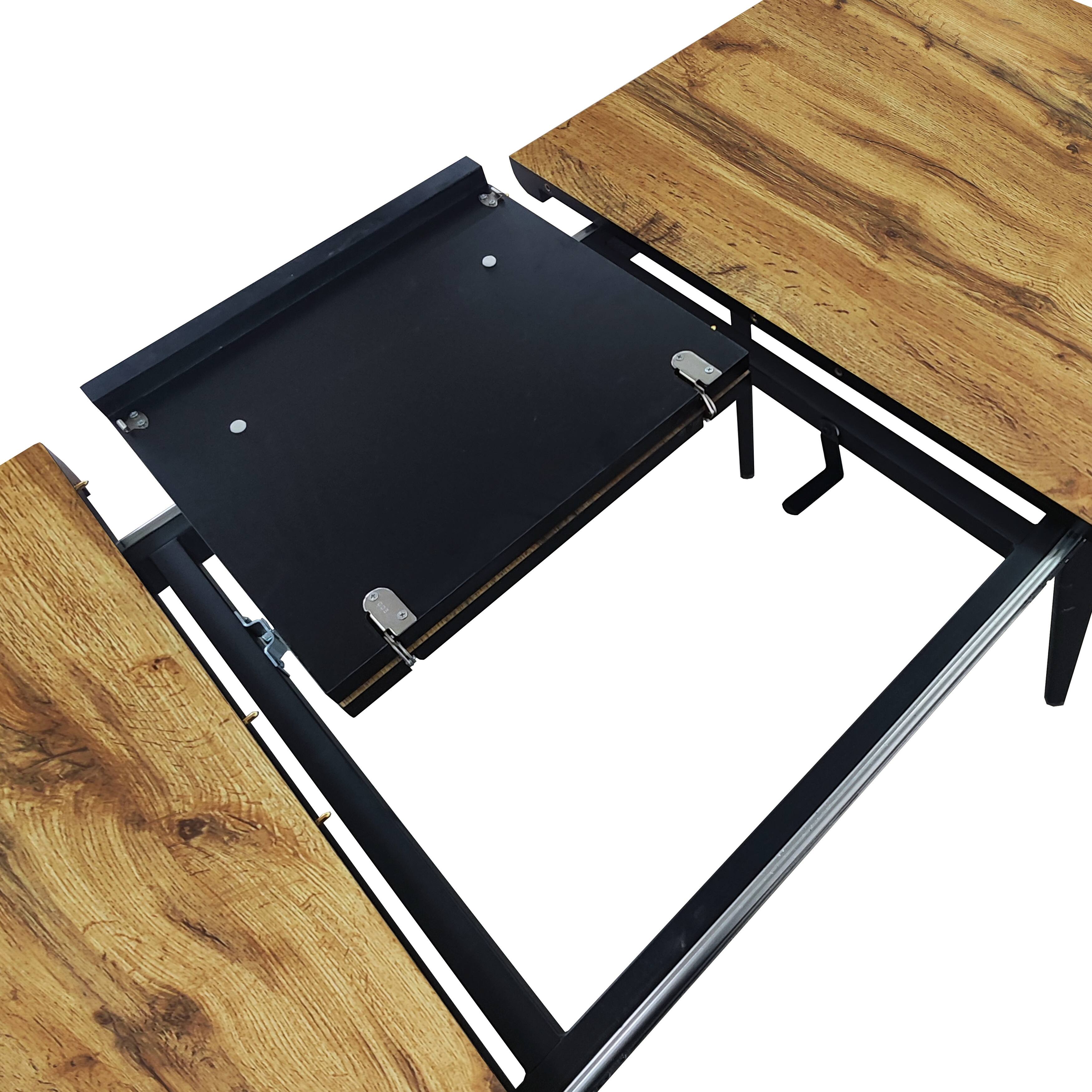 Square Functional Dining Table Breakfast Nook with Steel legs