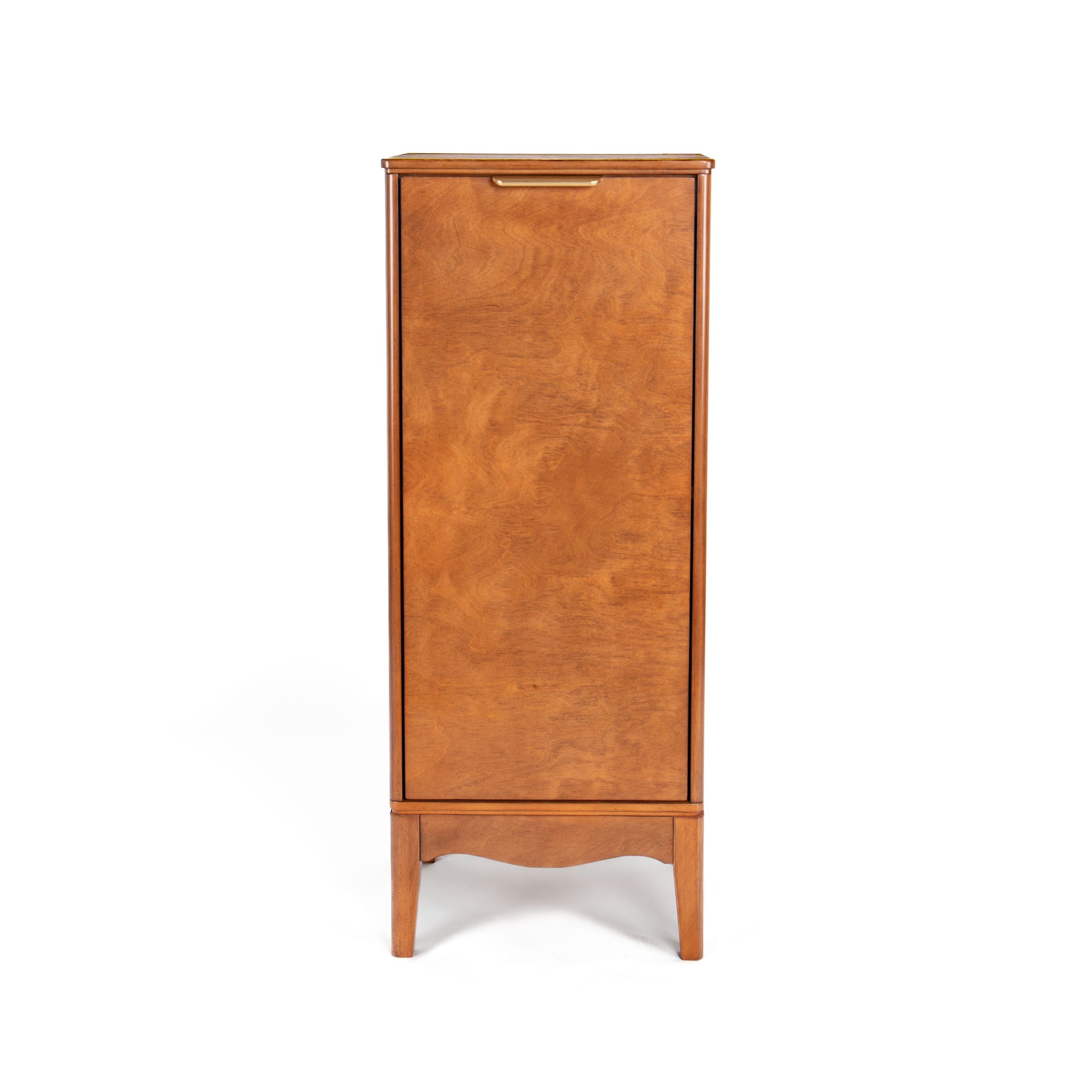 Modern Floor Cabinet & Linen cabinet with Adjustable Shelves, Antique Brass