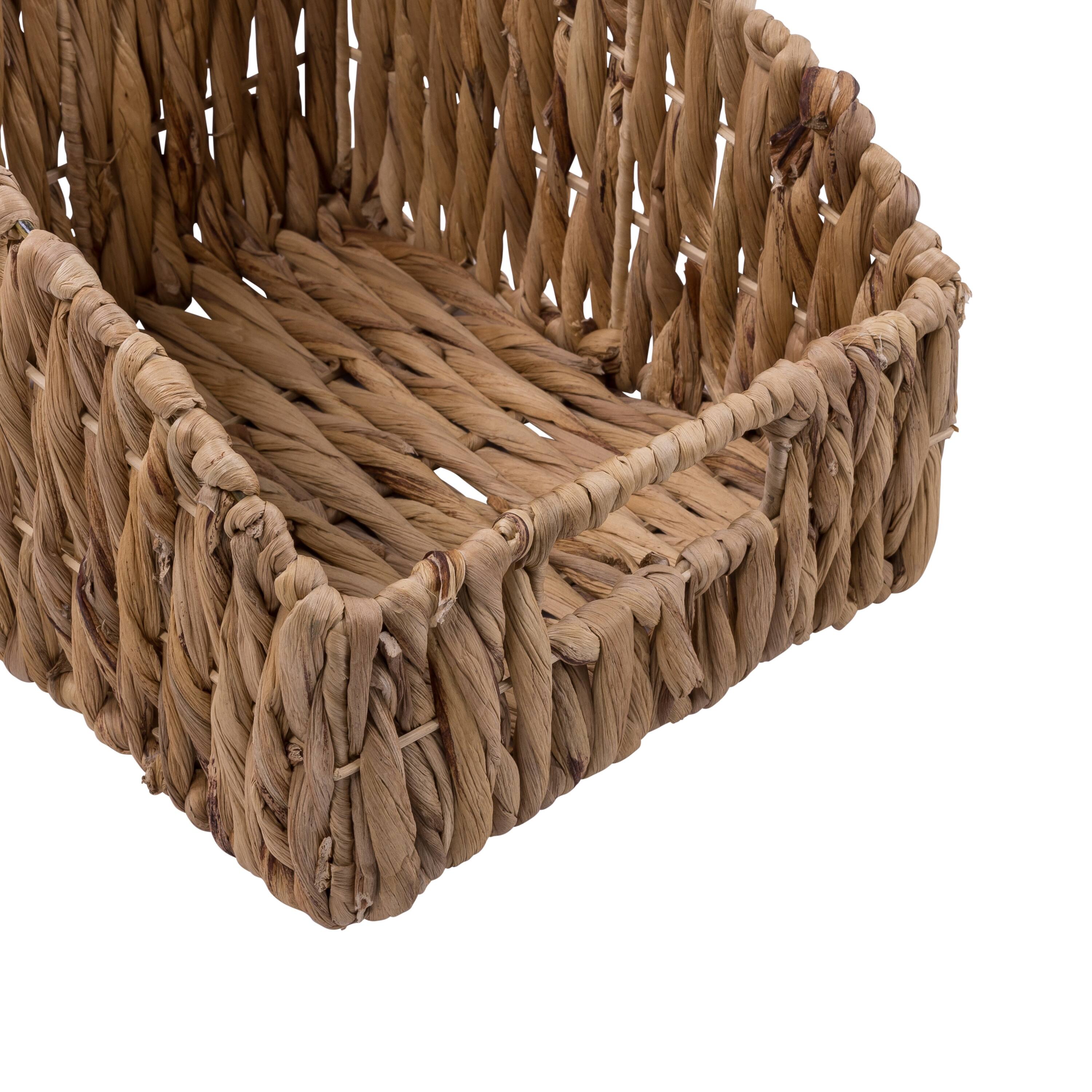 Natural Wicker Open Storage Baskets (Set of 2)
