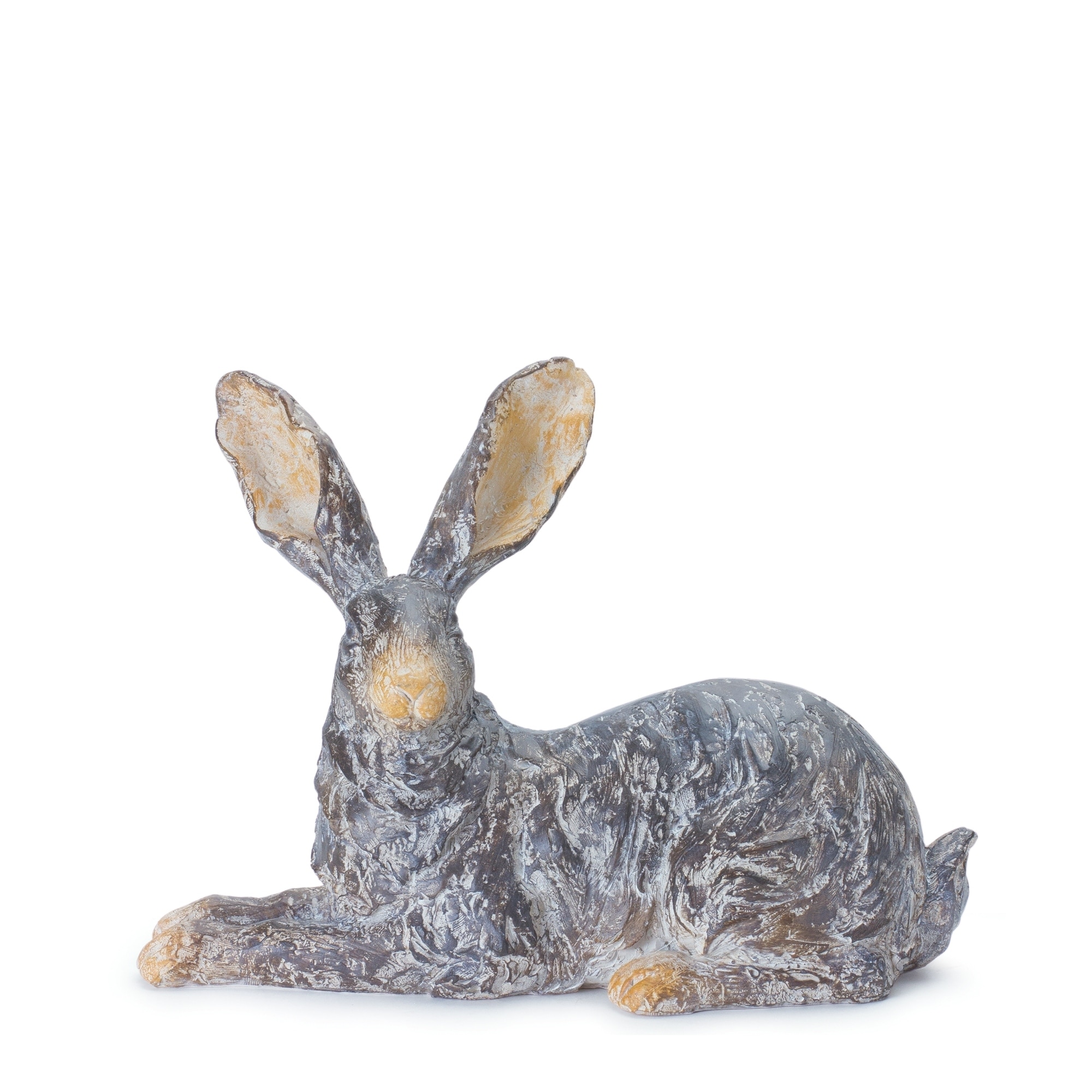 Grey Garden Bunny Figurines Set of 2 - 5.25" x 3.75" x 9"