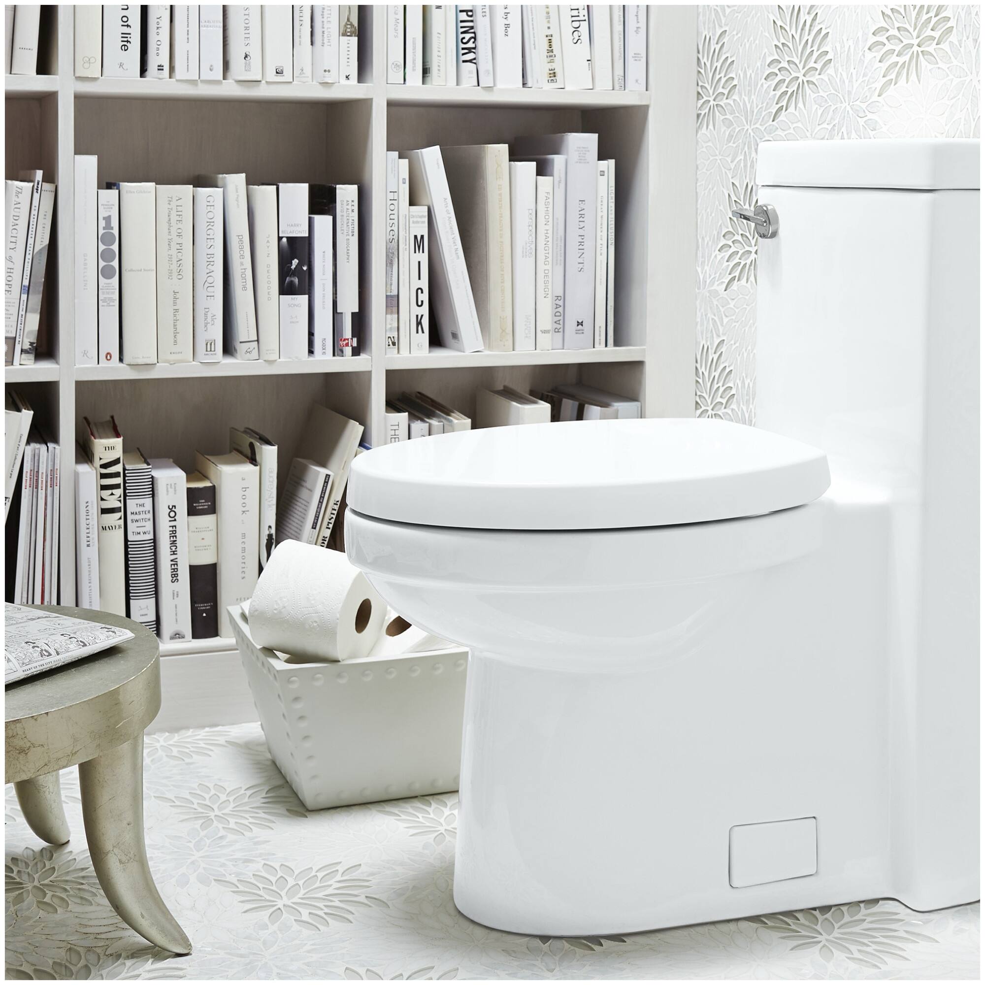 DXV Cossu 1.28 GPF One Piece Elongated Chair Height Toilet with Left - Canvas White